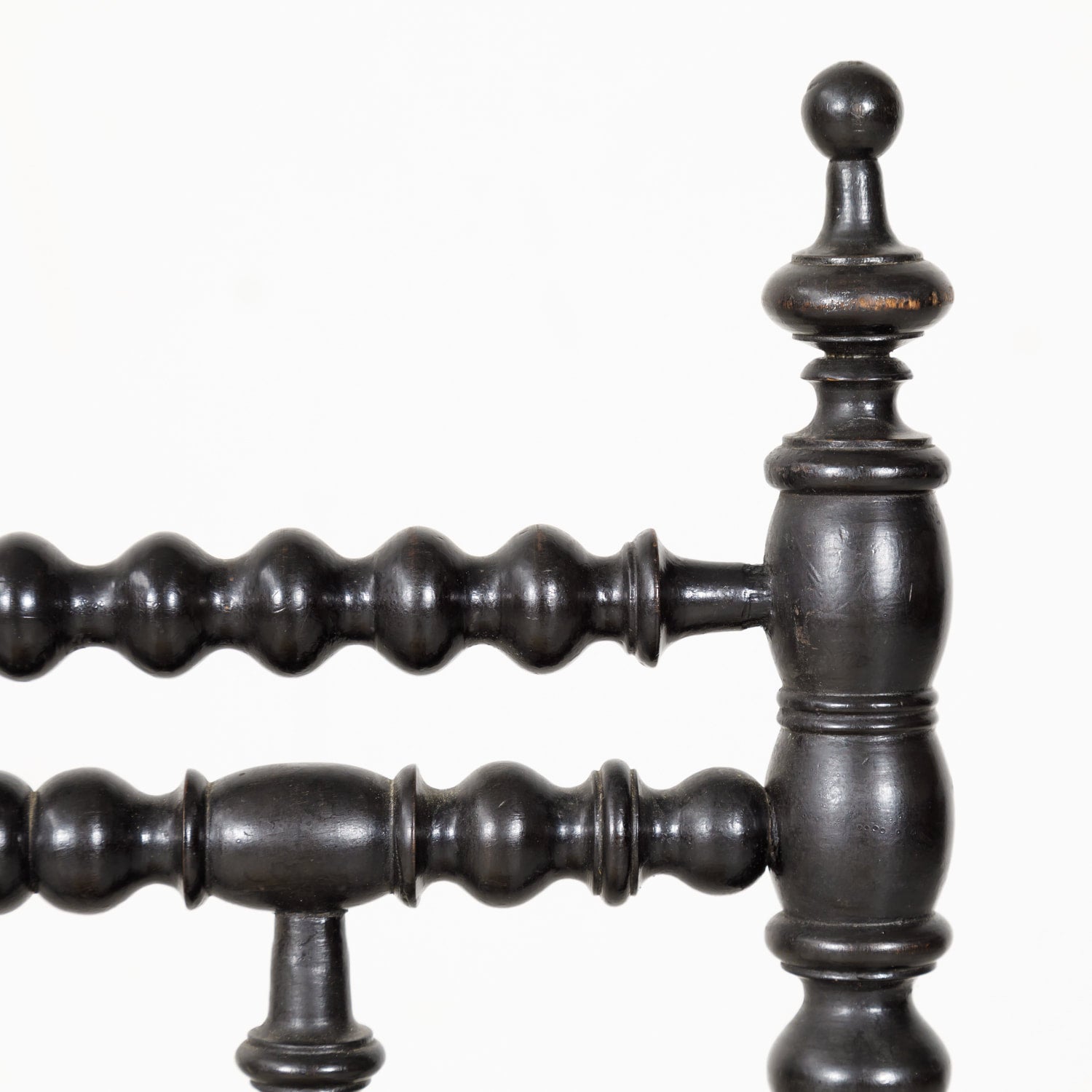 19th Century French Napoleon III Ebonized Bobbin Nursing Chair