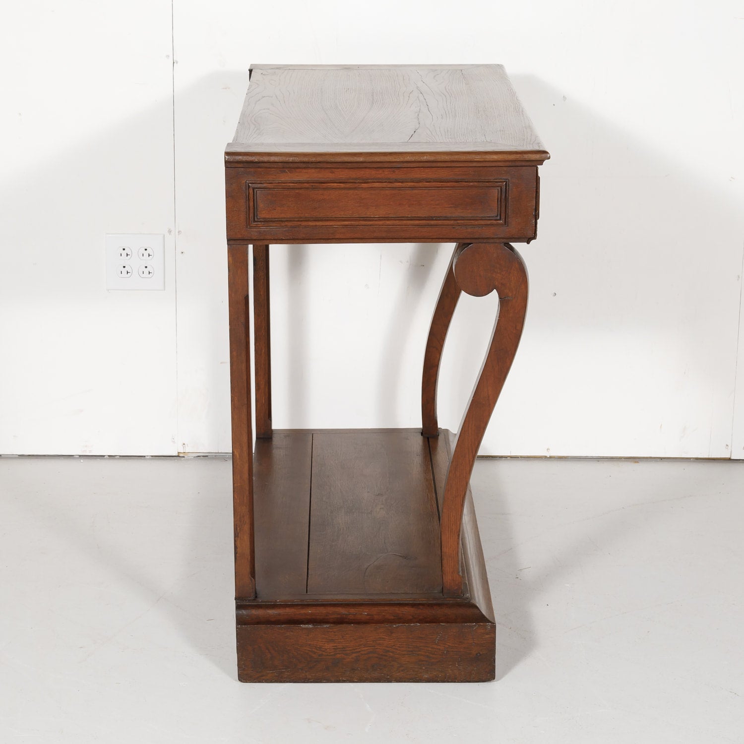 20th Century French Art Deco Period Oak Wall Console