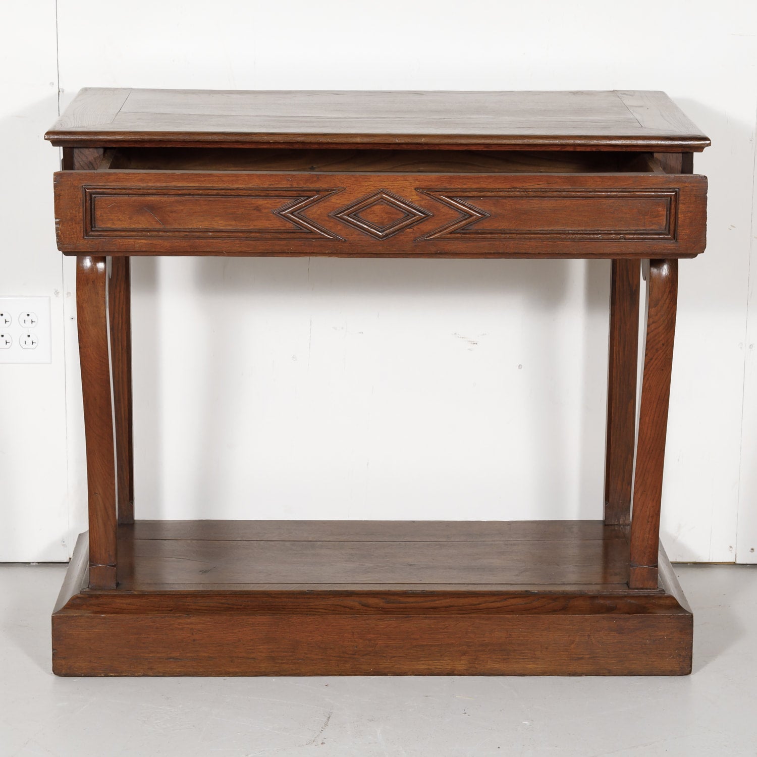 20th Century French Art Deco Period Oak Wall Console