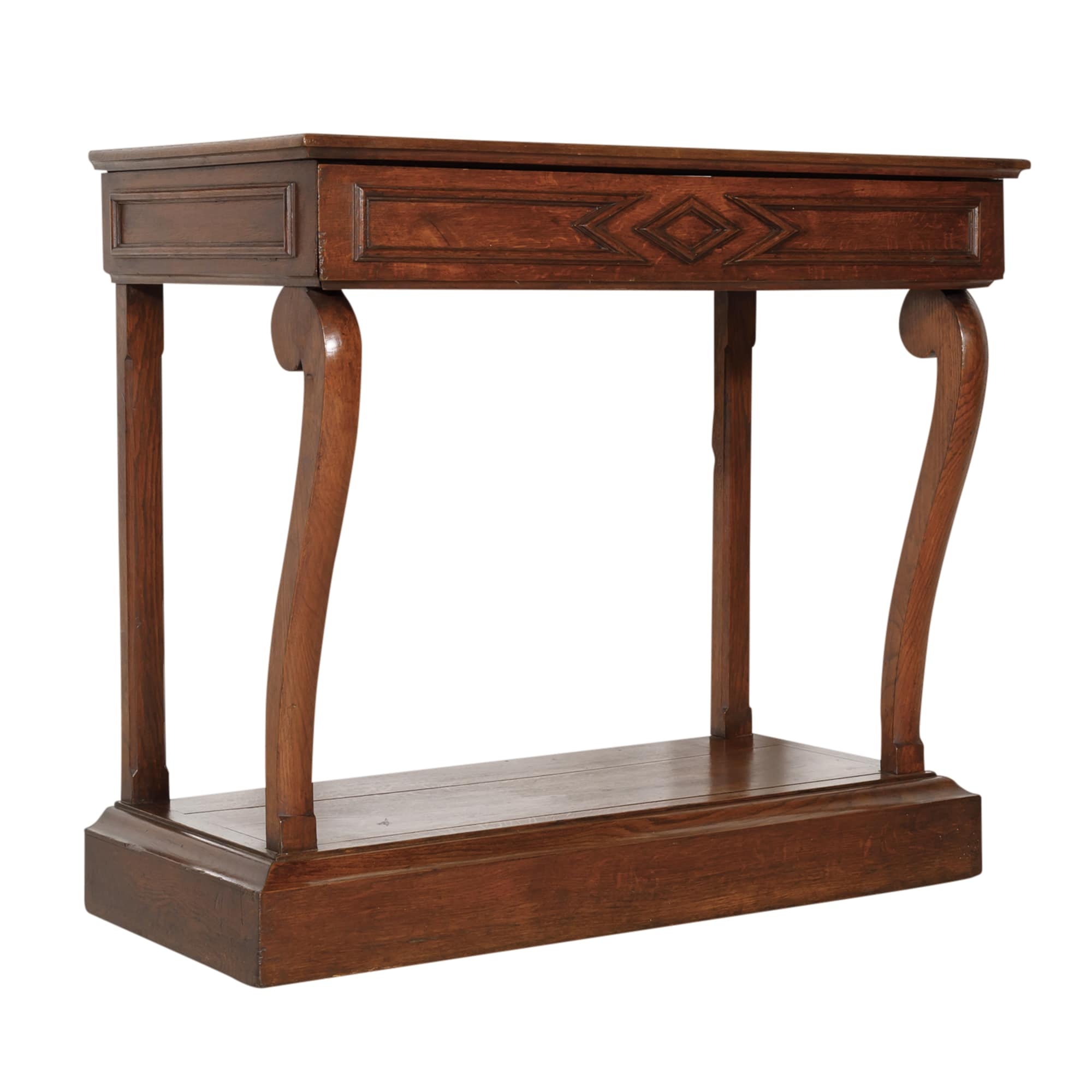 20th Century French Art Deco Period Oak Wall Console