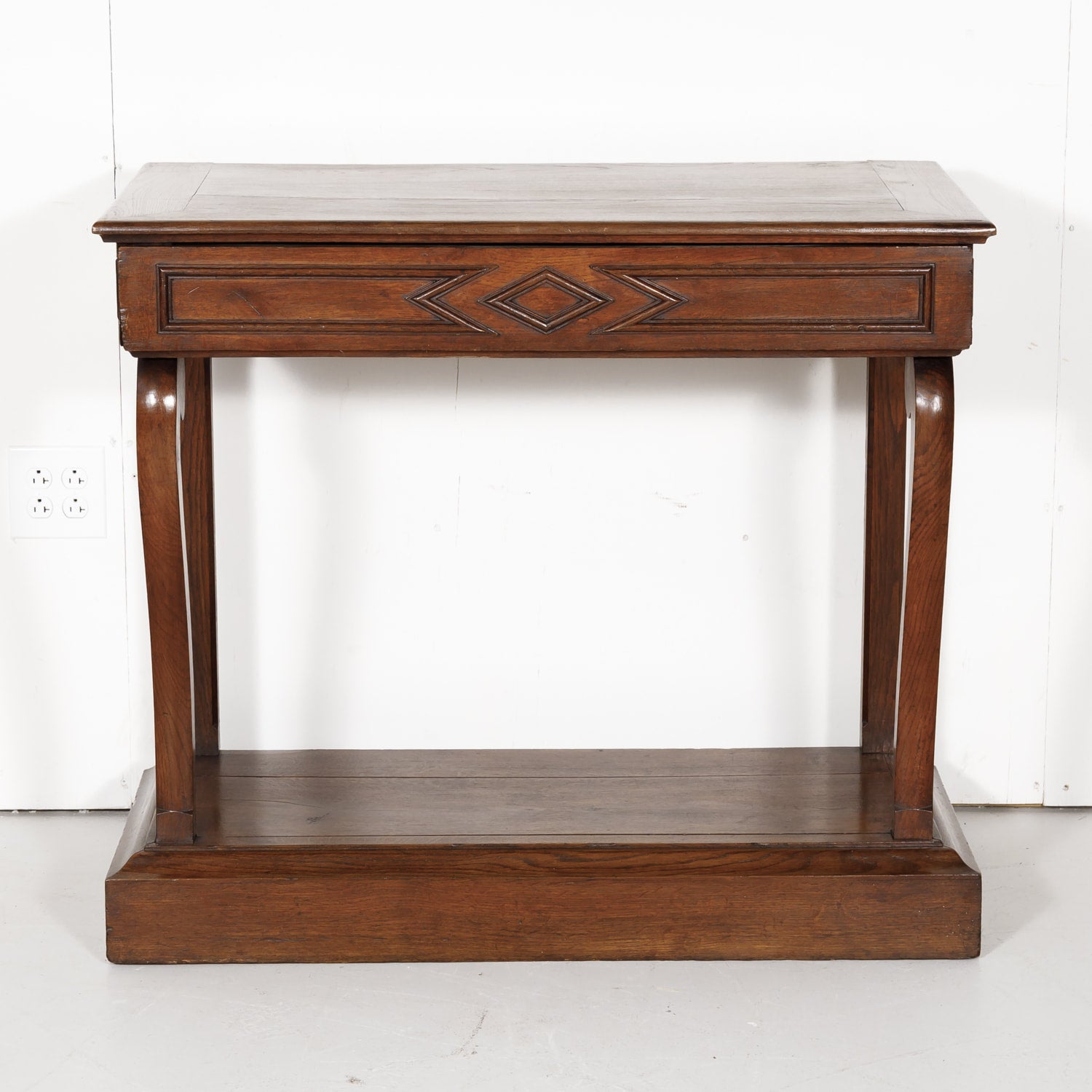 20th Century French Art Deco Period Oak Wall Console