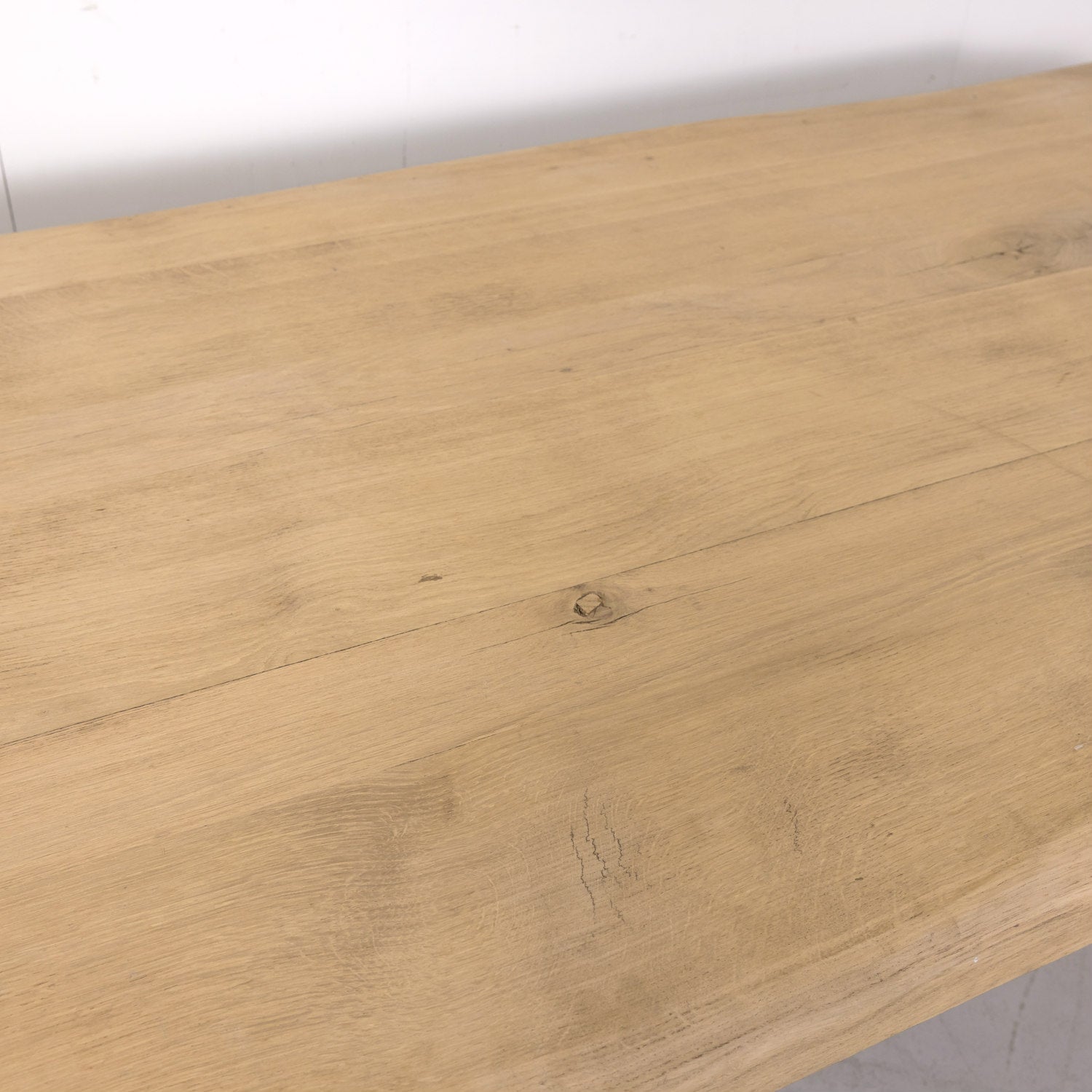 19th Century French Bleached Oak Normandy Monastery Trestle Table