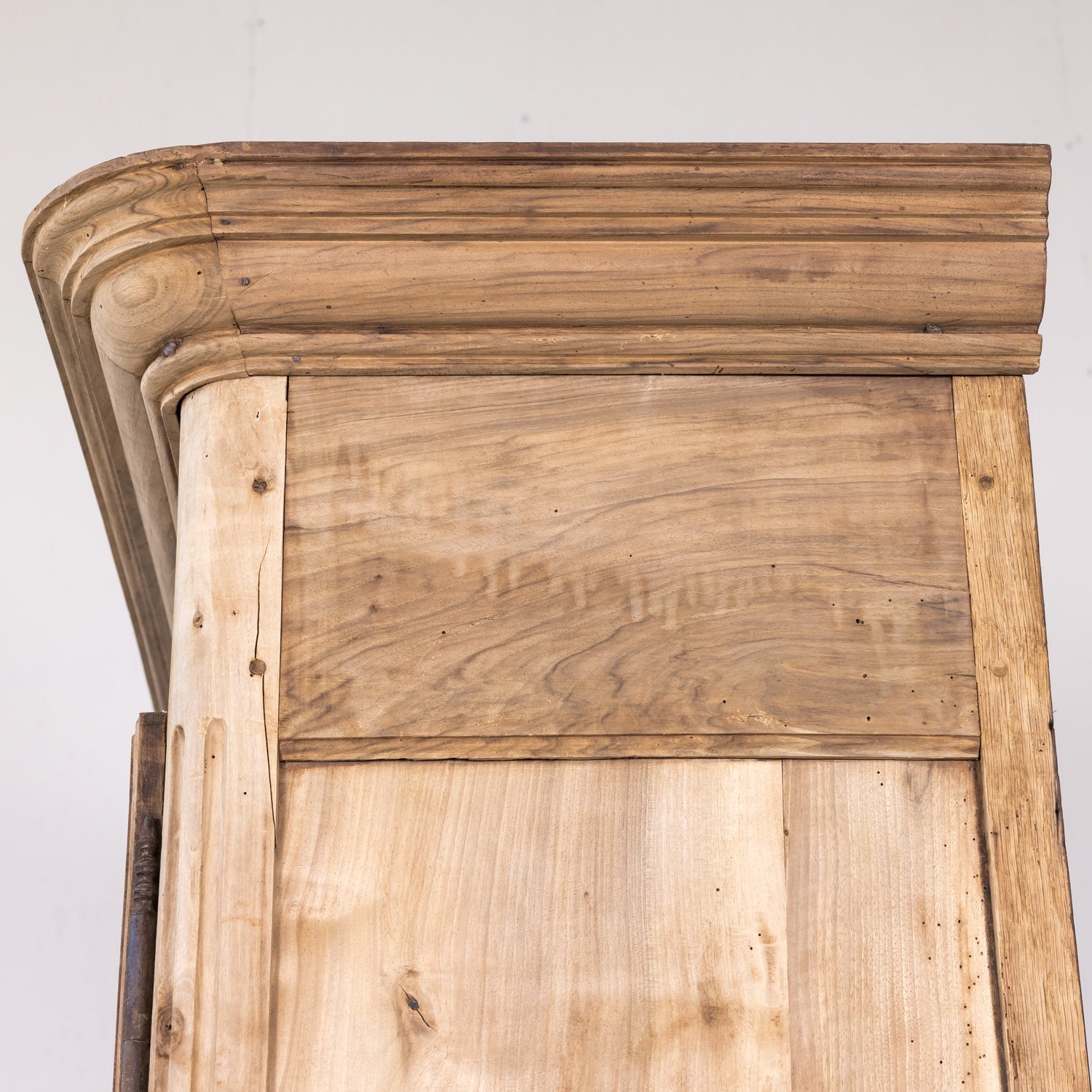 18th Century Bleached French Louis XV-Louis XVI Transition Period Armoire