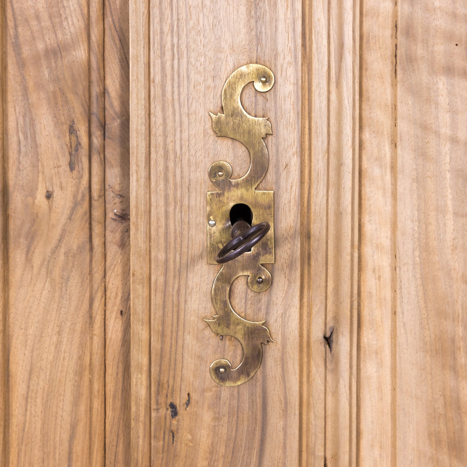 18th Century Bleached French Louis XV-Louis XVI Transition Period Armoire