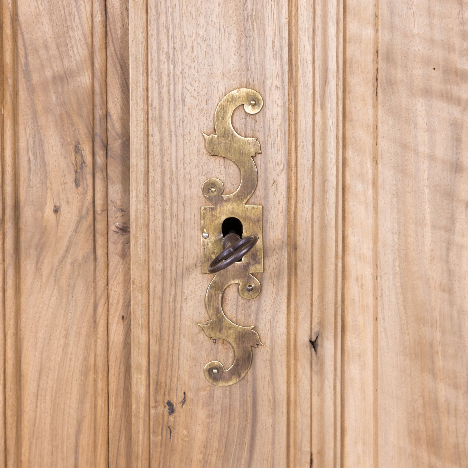 18th Century Bleached French Louis XV-Louis XVI Transition Period Armoire