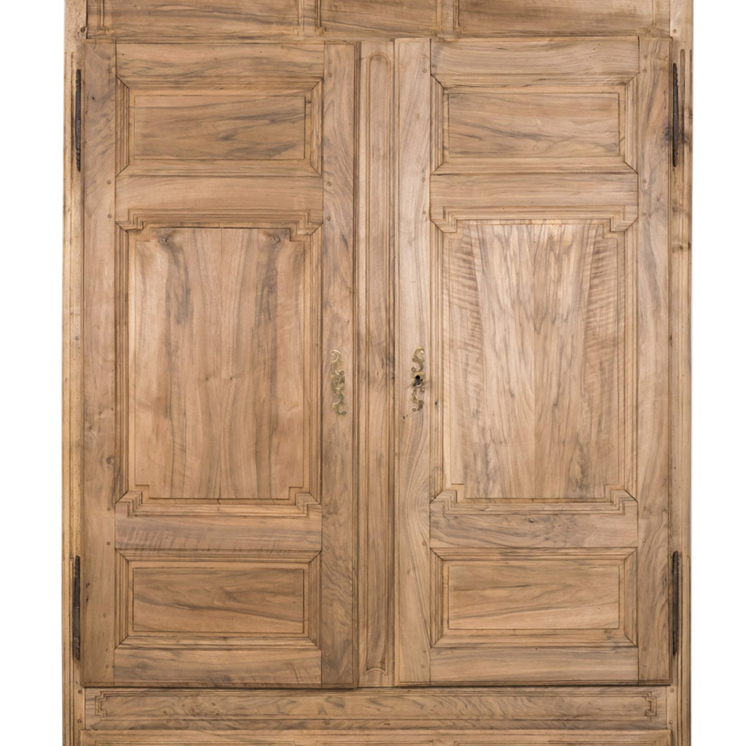 18th Century Bleached French Louis XV-Louis XVI Transition Period Armoire