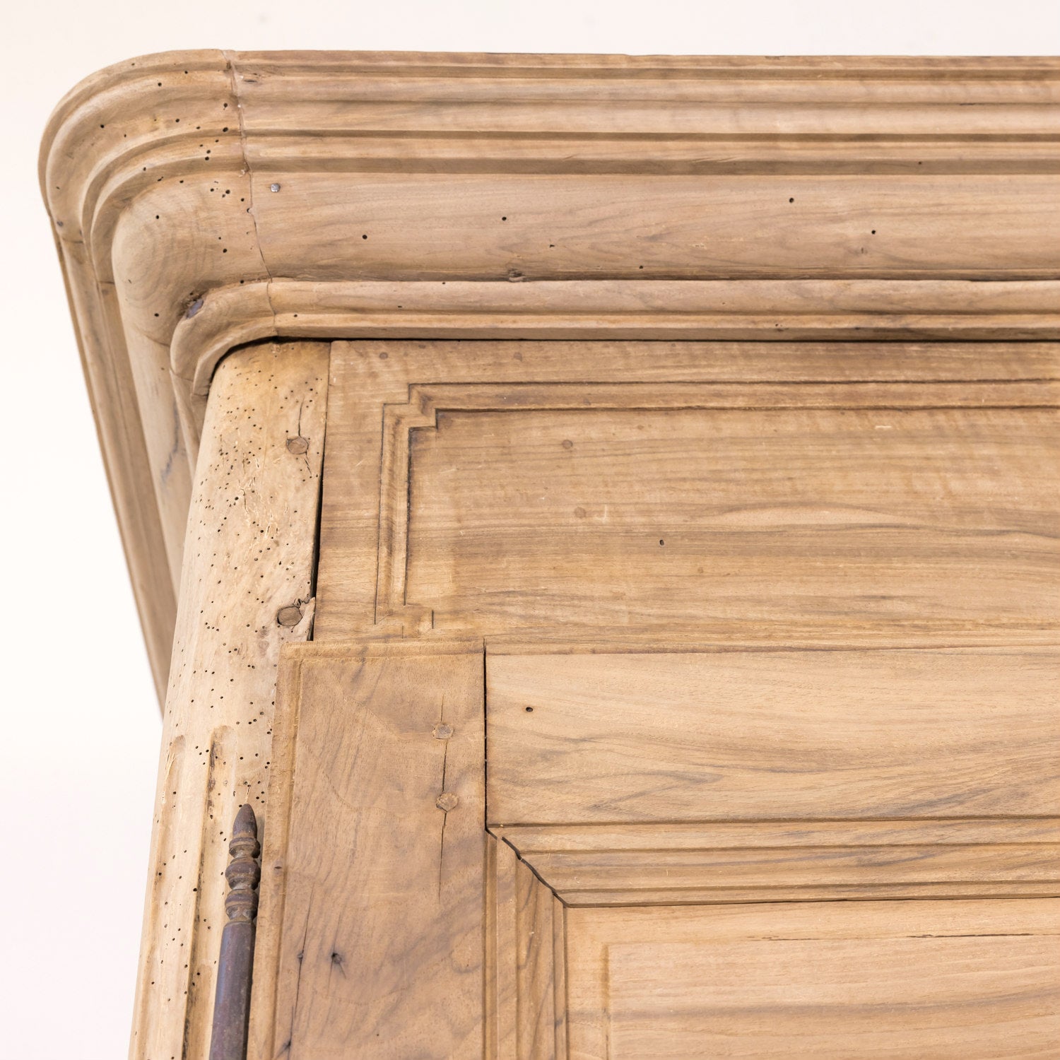 18th Century Bleached French Louis XV-Louis XVI Transition Period Armoire