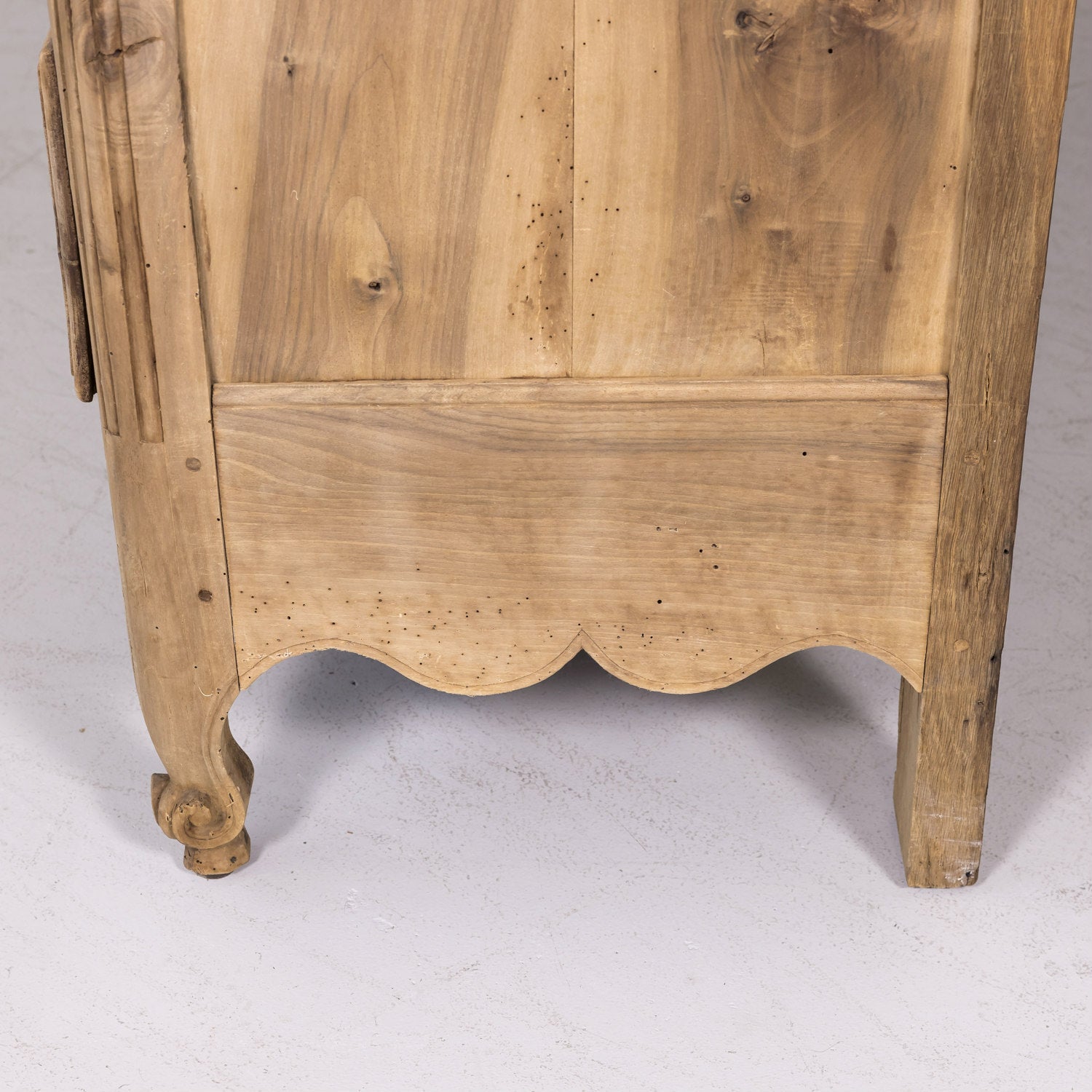 18th Century Bleached French Louis XV-Louis XVI Transition Period Armoire