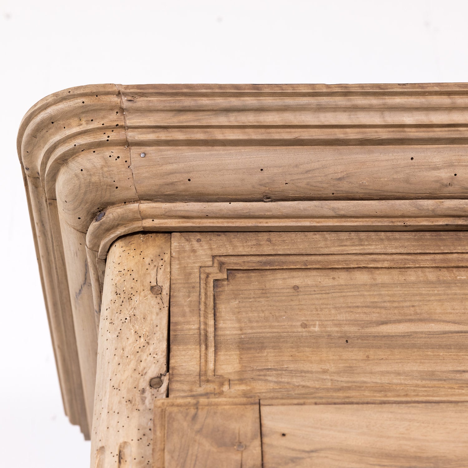 18th Century Bleached French Louis XV-Louis XVI Transition Period Armoire