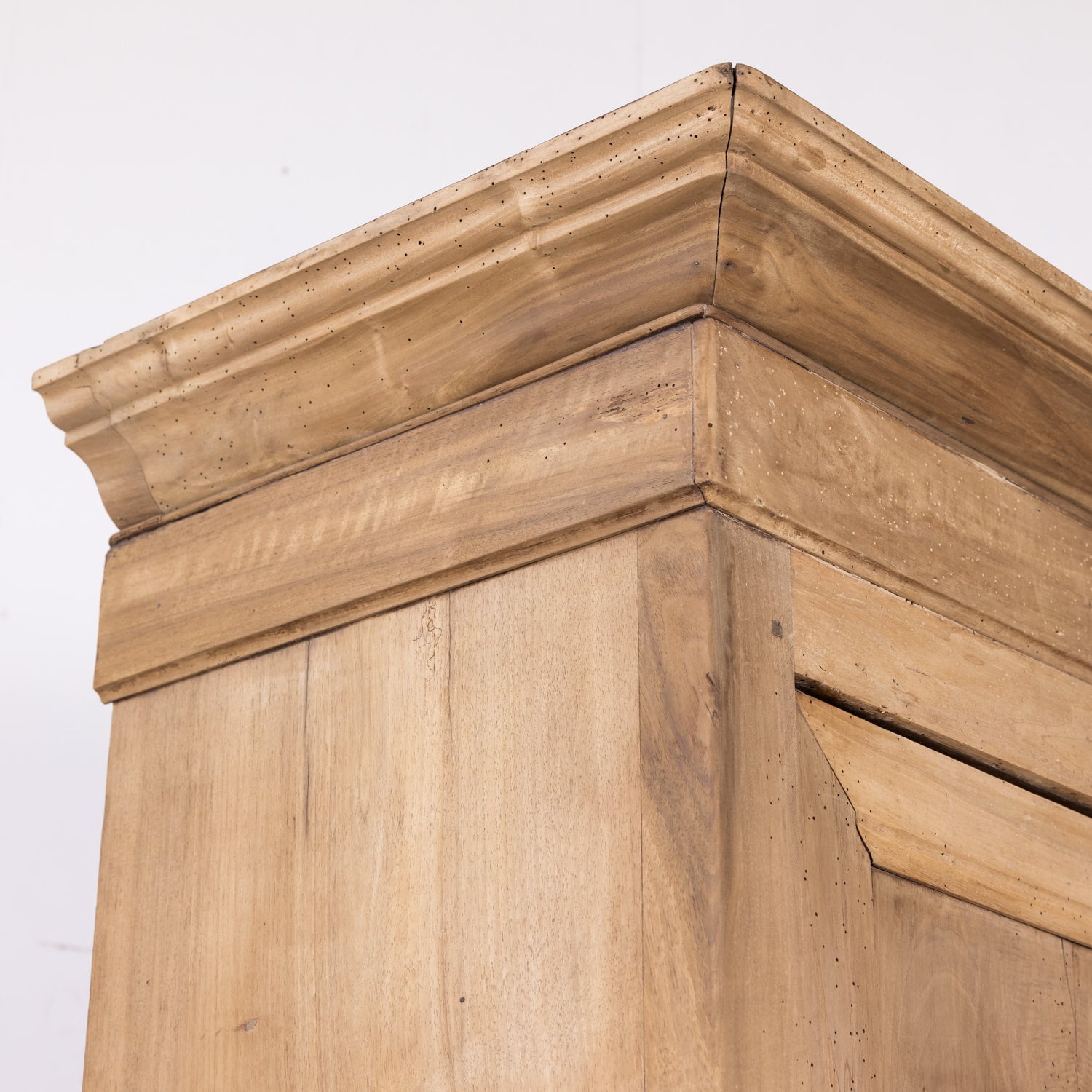 19th Century Louis Philippe Period Bleached Walnut Buffet à Deux Corps