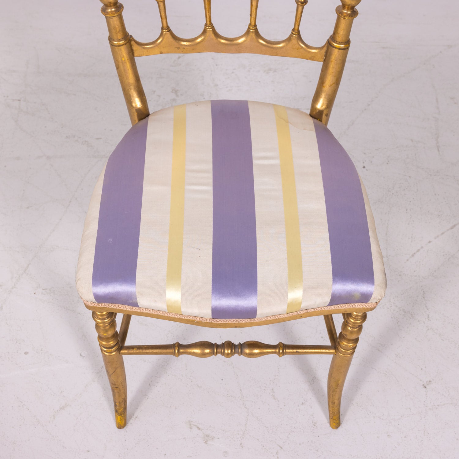 Pair of Antique Napoleon III Style Parisian Giltwood Opera Chairs