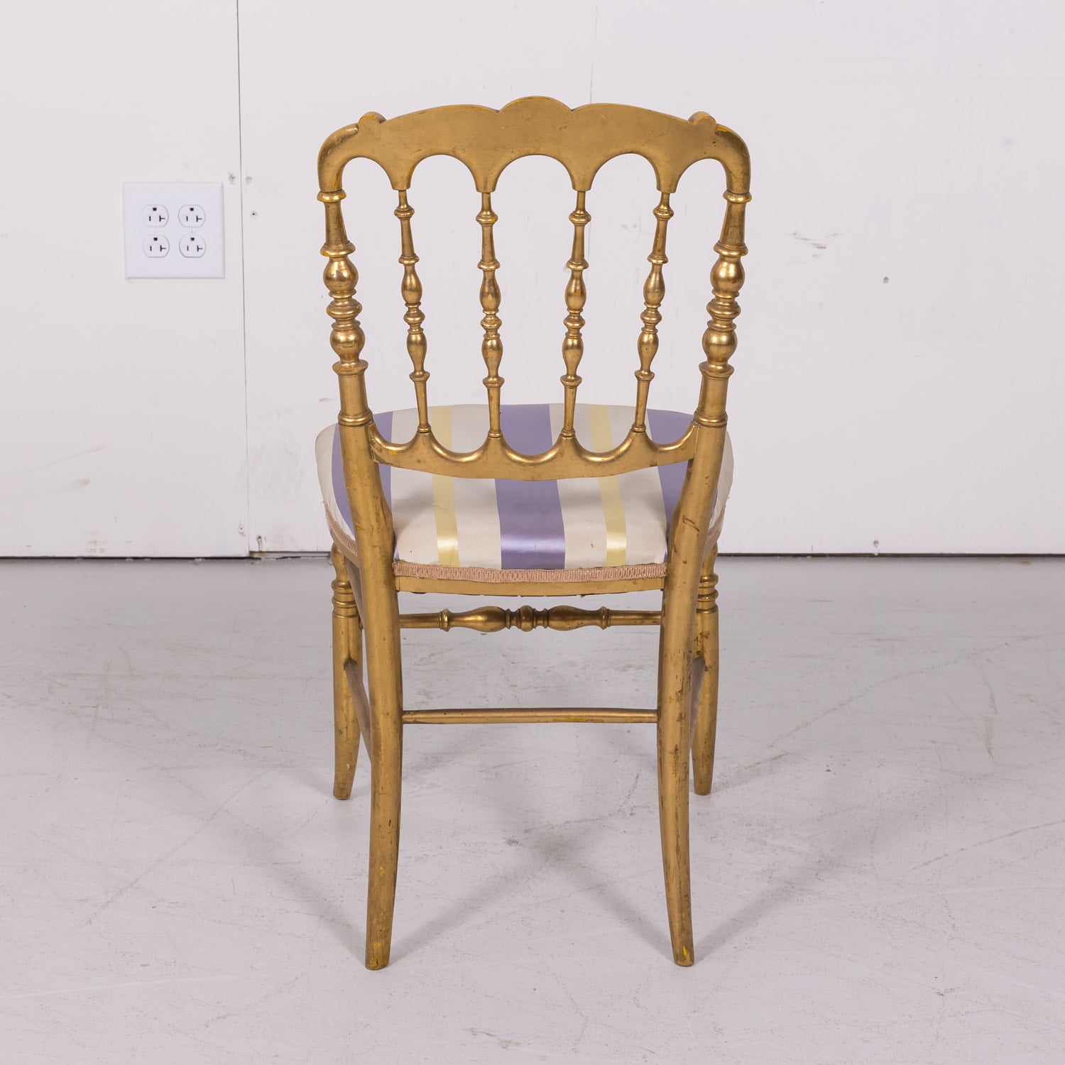 Pair of Antique Napoleon III Style Parisian Giltwood Opera Chairs