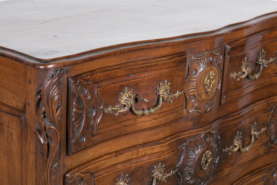 Exceptional 18th Century Regence Period Lyonnaise Commode Galbé 