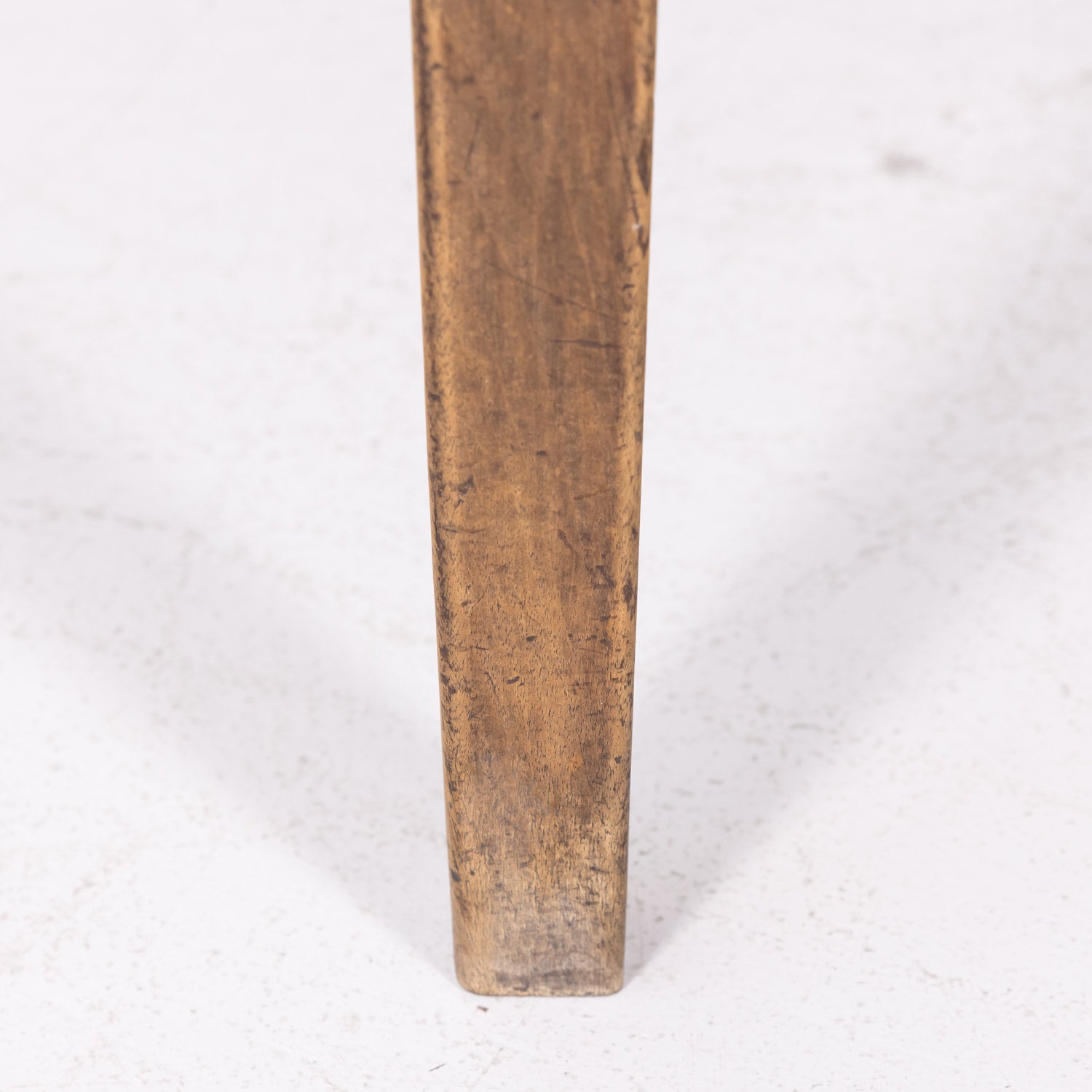 19th Century Country French Primitive Bleached Walnut Oval Side Table