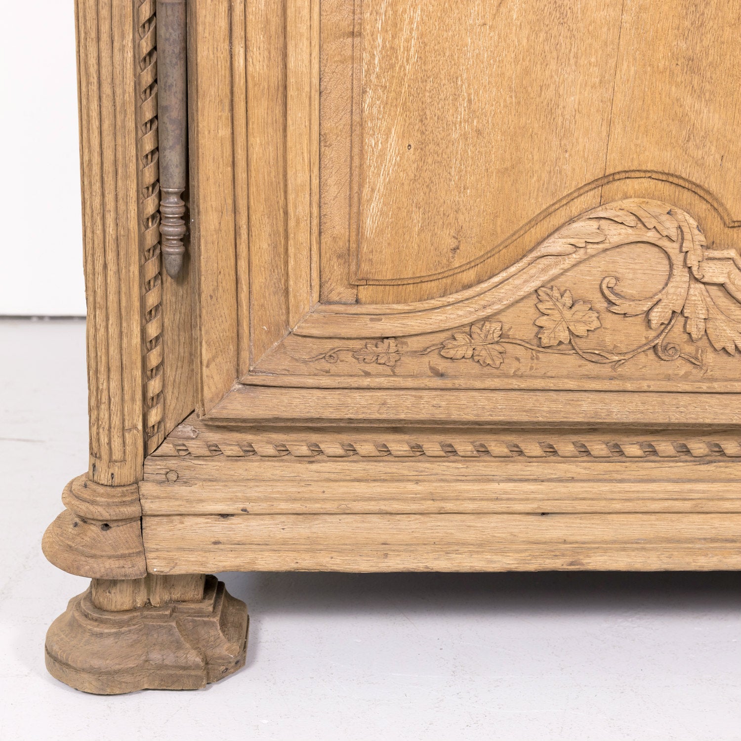 19th Century Country French Louis XIV Style Bleached Wedding Armoire from Normandy