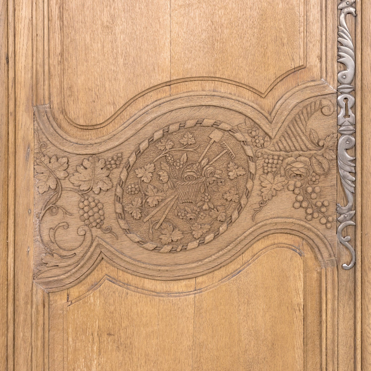 19th Century Country French Louis XIV Style Bleached Wedding Armoire from Normandy