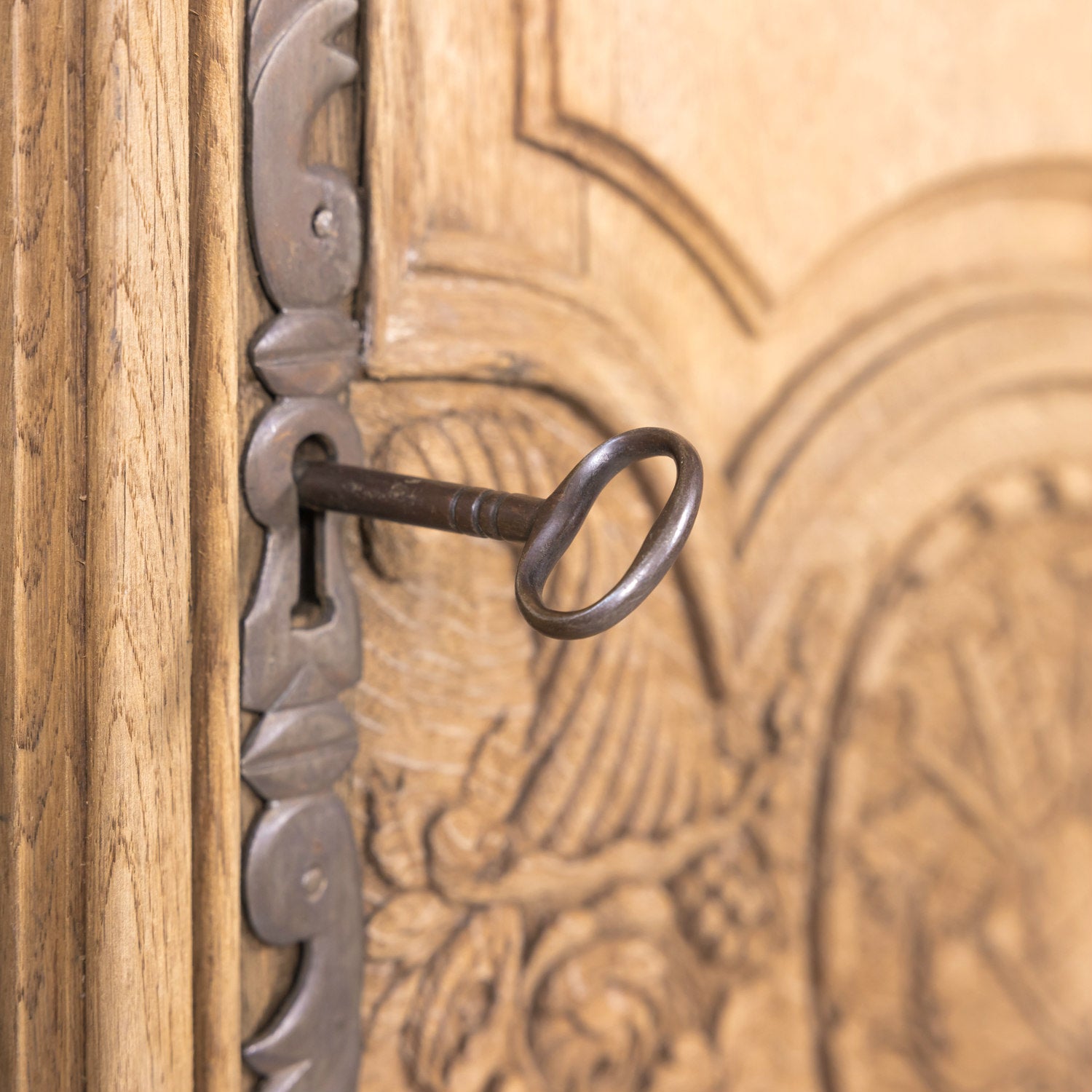 19th Century Country French Louis XIV Style Bleached Wedding Armoire from Normandy