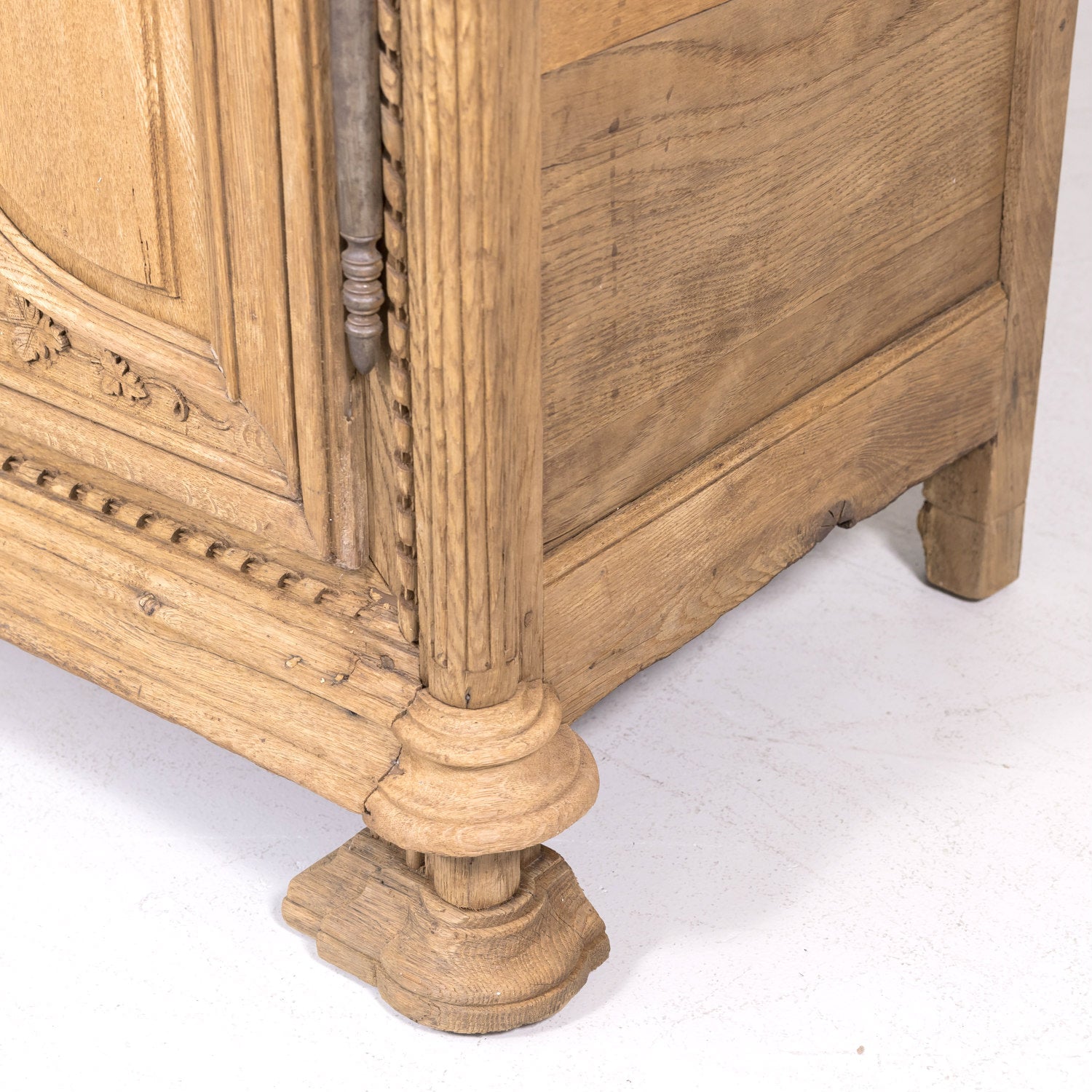 19th Century Country French Louis XIV Style Bleached Wedding Armoire from Normandy