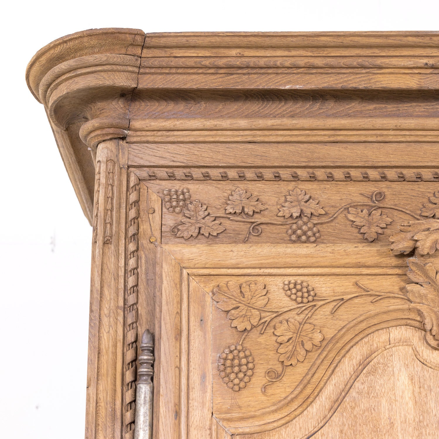 19th Century Country French Louis XIV Style Bleached Wedding Armoire from Normandy