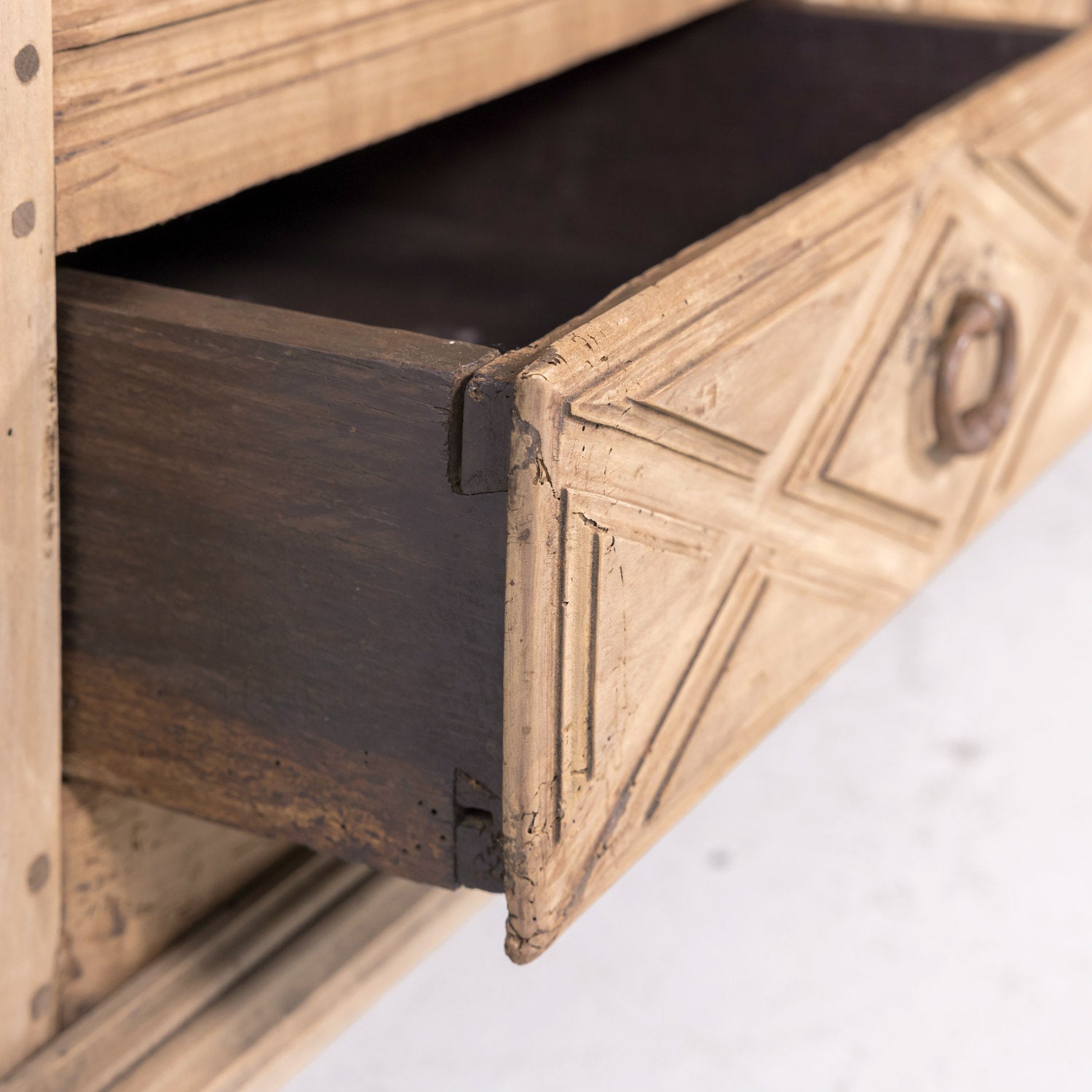 19th Century French Louis XIII Style Bleached Walnut Buffet d'Appui