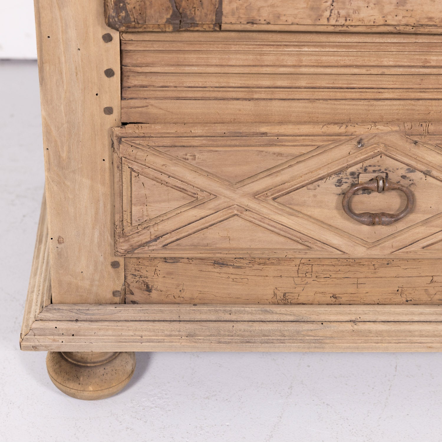 19th Century French Louis XIII Style Bleached Walnut Buffet d'Appui