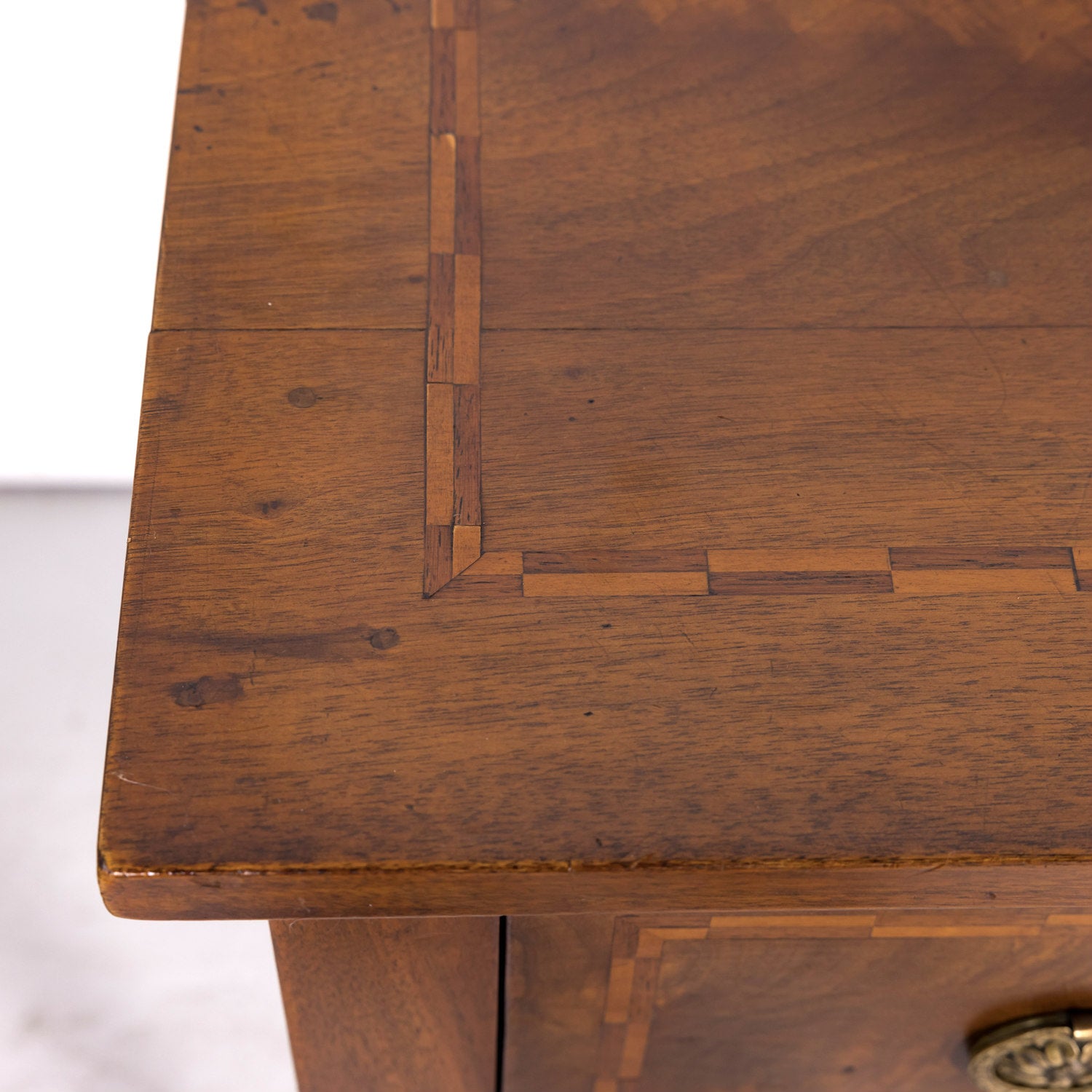 Mid-19th Century French Louis XVI Walnut and Marquetry Sauteuse Commode