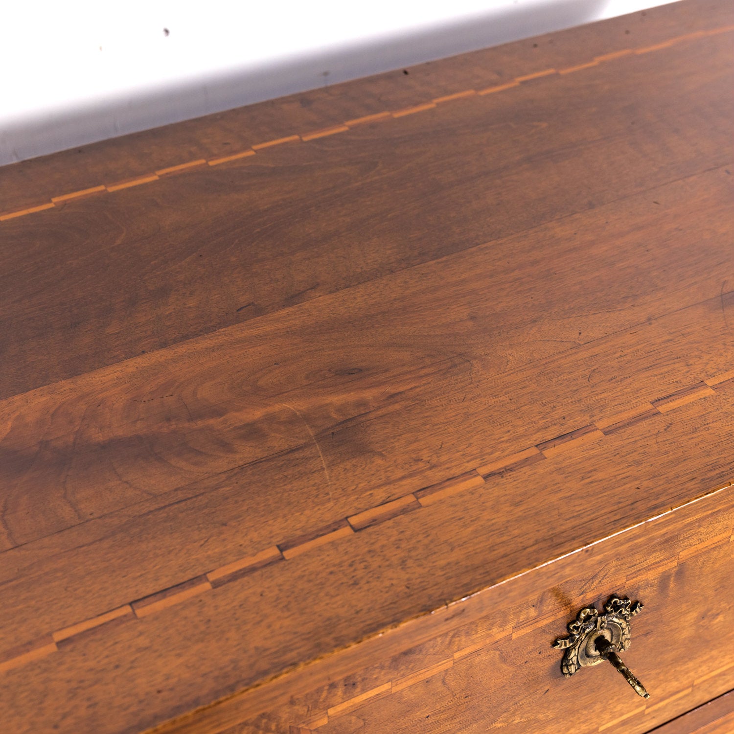 Mid-19th Century French Louis XVI Walnut and Marquetry Sauteuse Commode