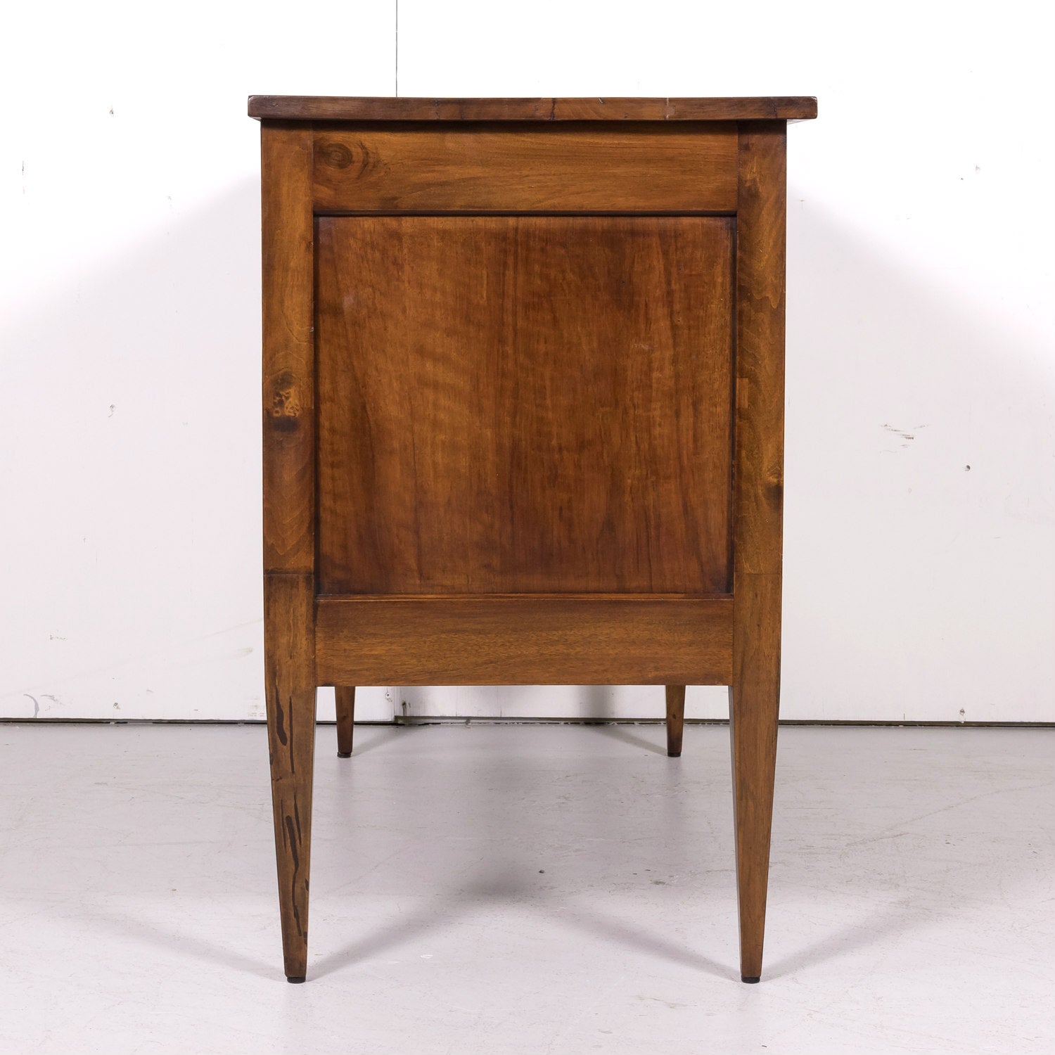 Mid-19th Century French Louis XVI Walnut and Marquetry Sauteuse Commode