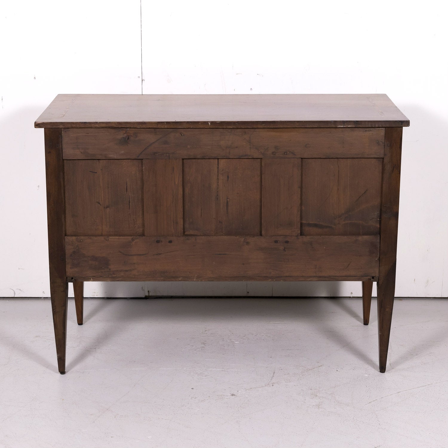 Mid-19th Century French Louis XVI Walnut and Marquetry Sauteuse Commode