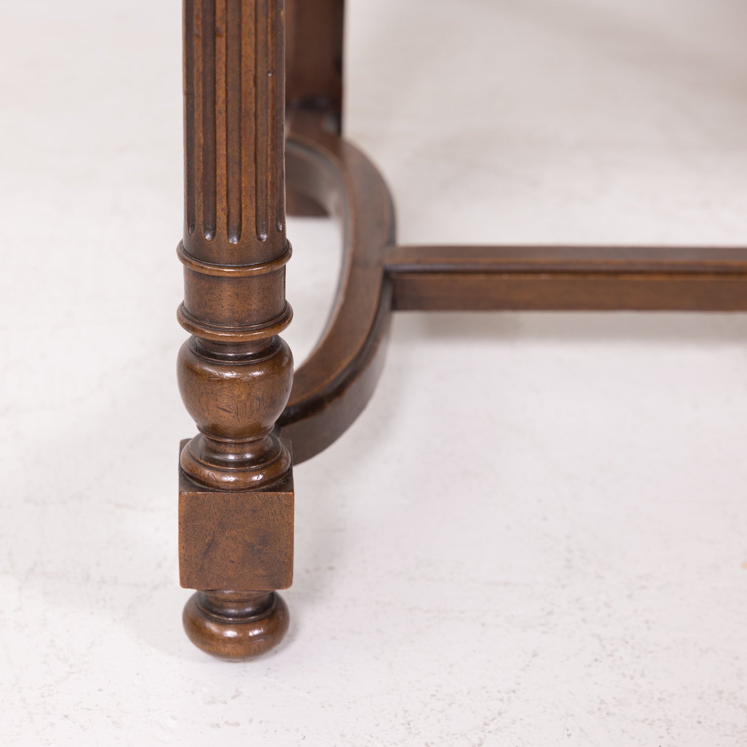Pair of 19th Century French HenriI II Style Walnut and Tooled Leather Armchairs