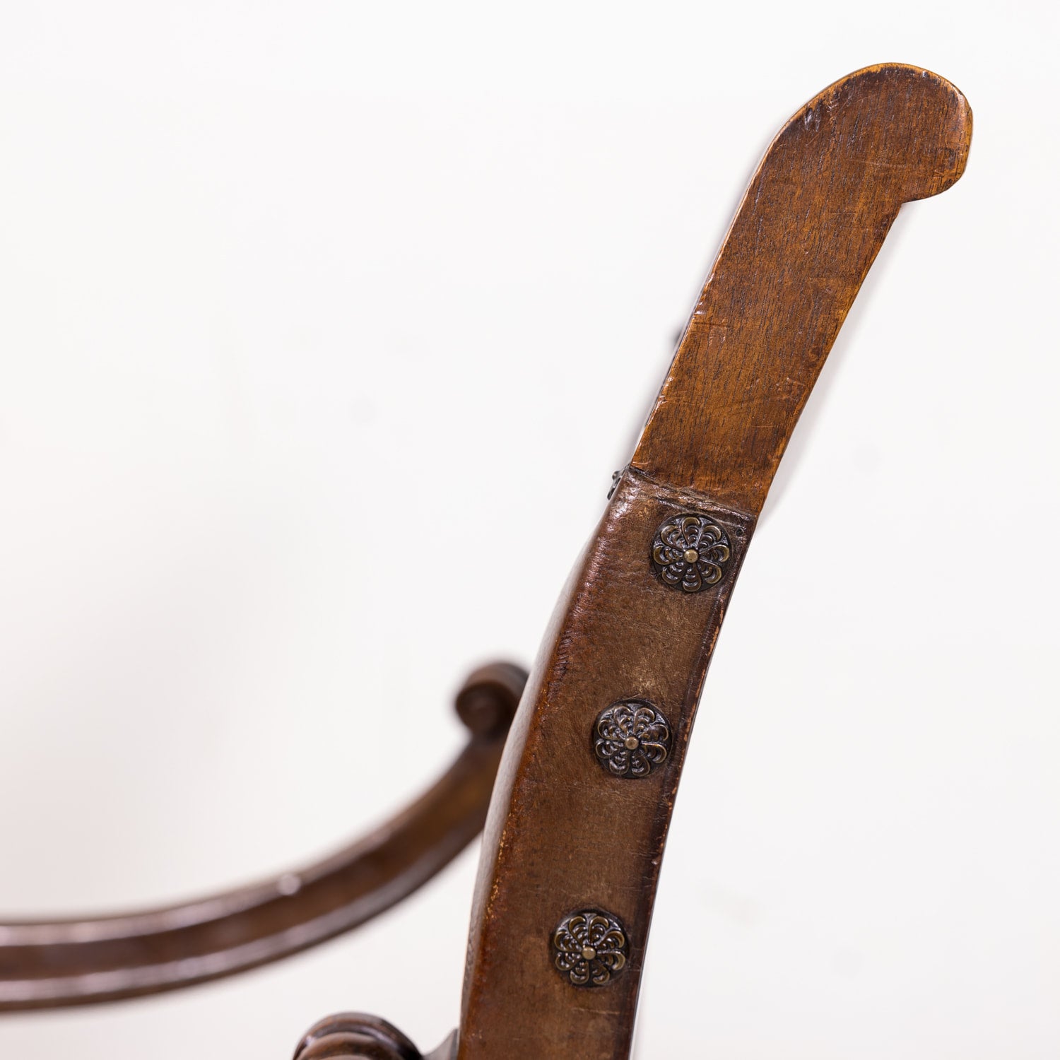 Pair of 19th Century French HenriI II Style Walnut and Tooled Leather Armchairs