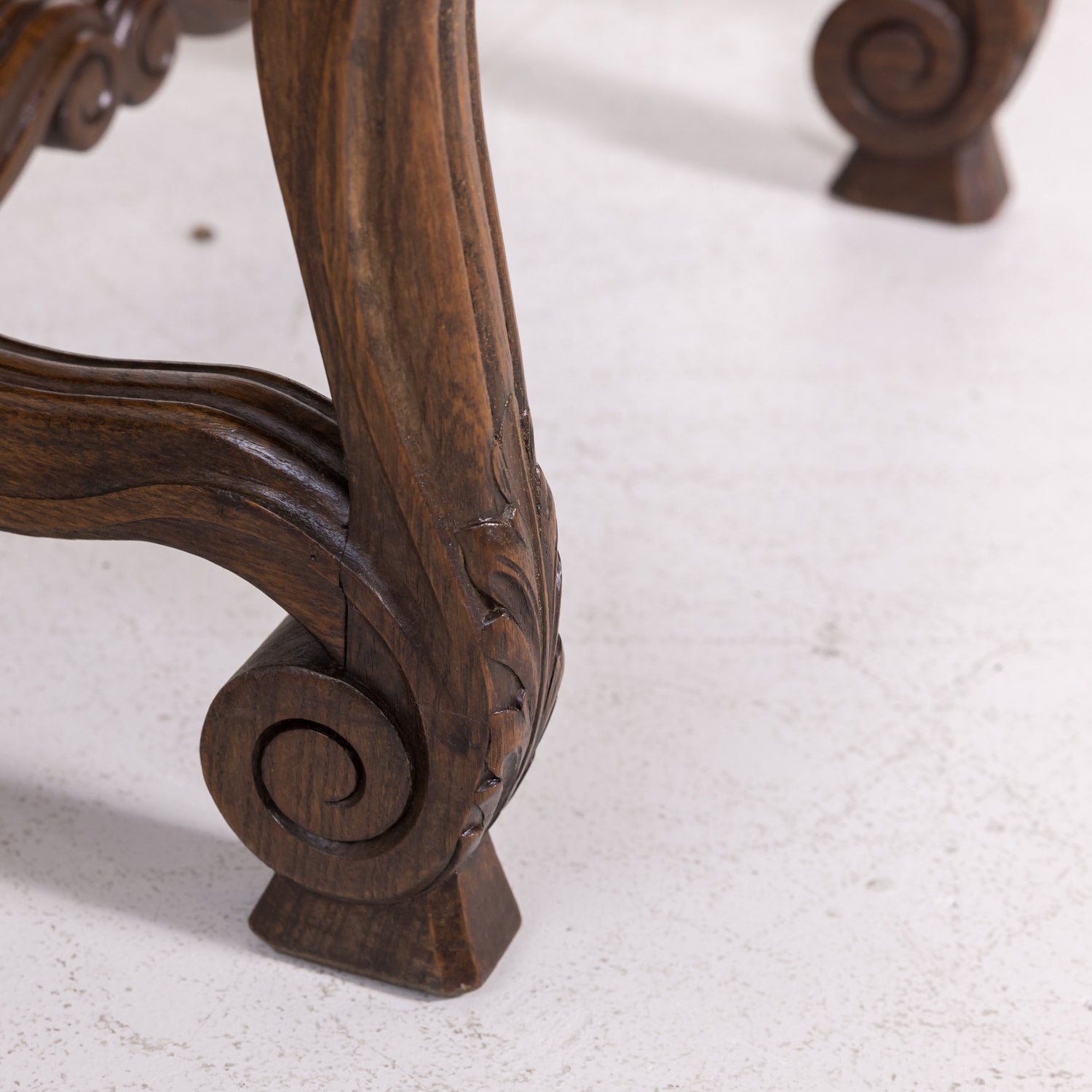 Pair of 19th Century French Louis XIV Style Oak Fauteuils or Armchairs from Normandy