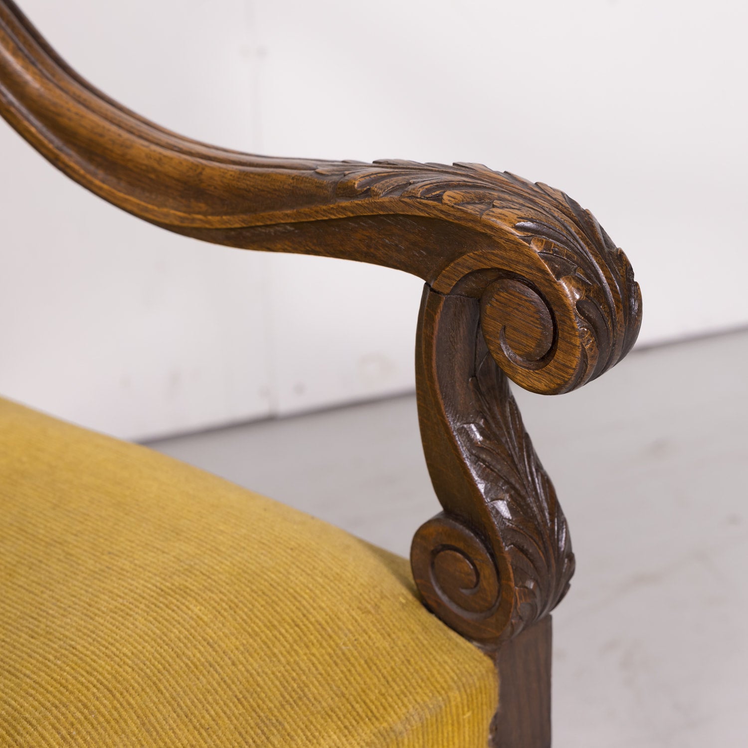 Pair of 19th Century French Louis XIV Style Oak Fauteuils or Armchairs from Normandy