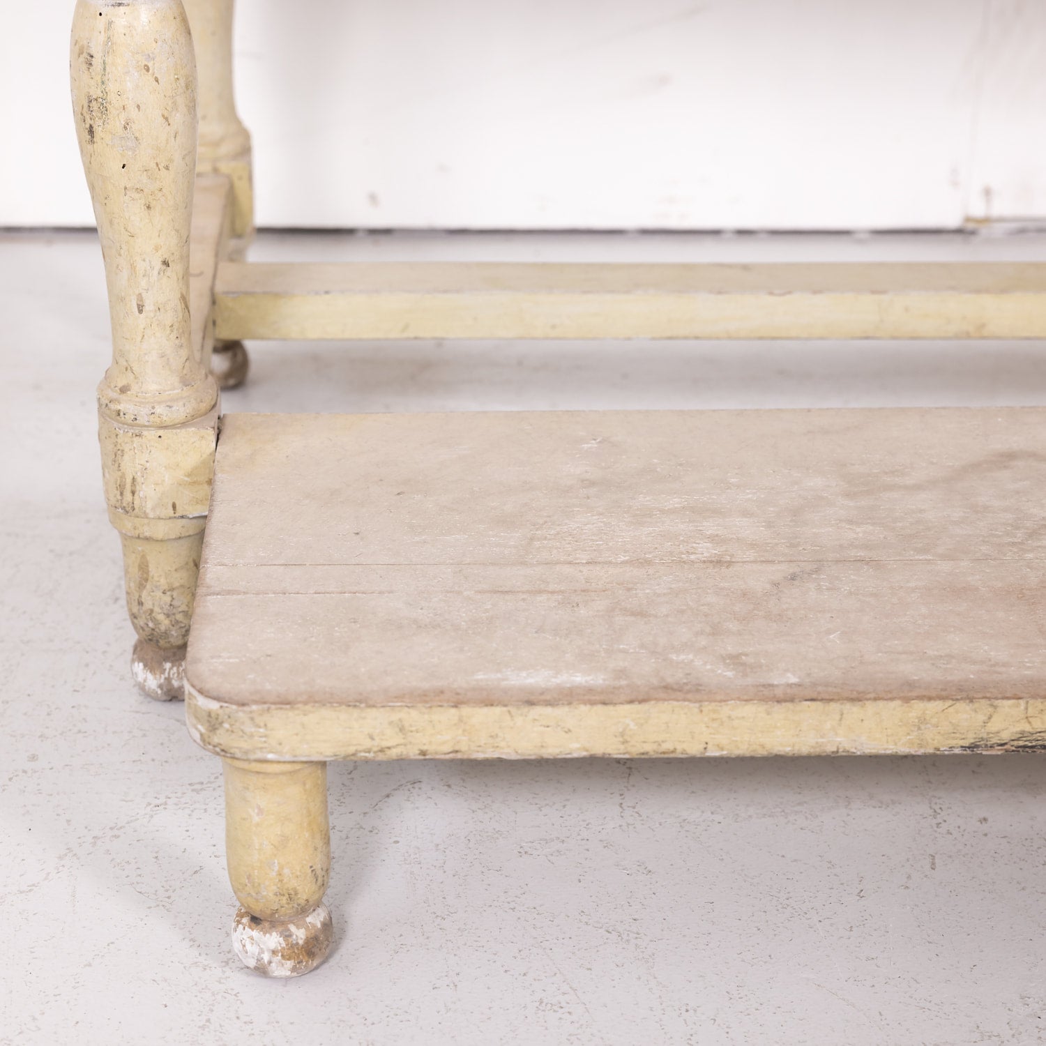 Antique French Painted Billiard Room Viewing Bench 