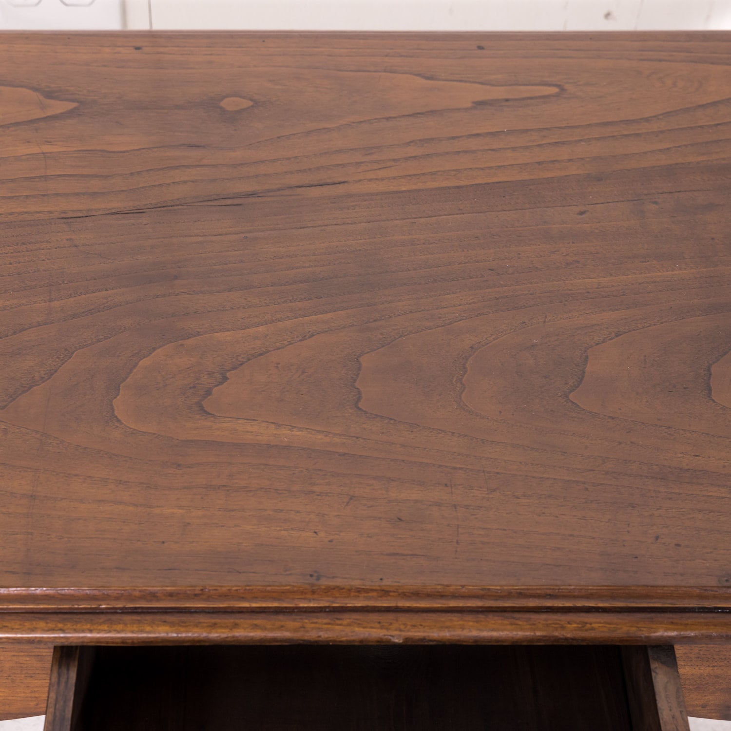 Antique Country French Rustic Oak Coffee or Side Table with Drawer 