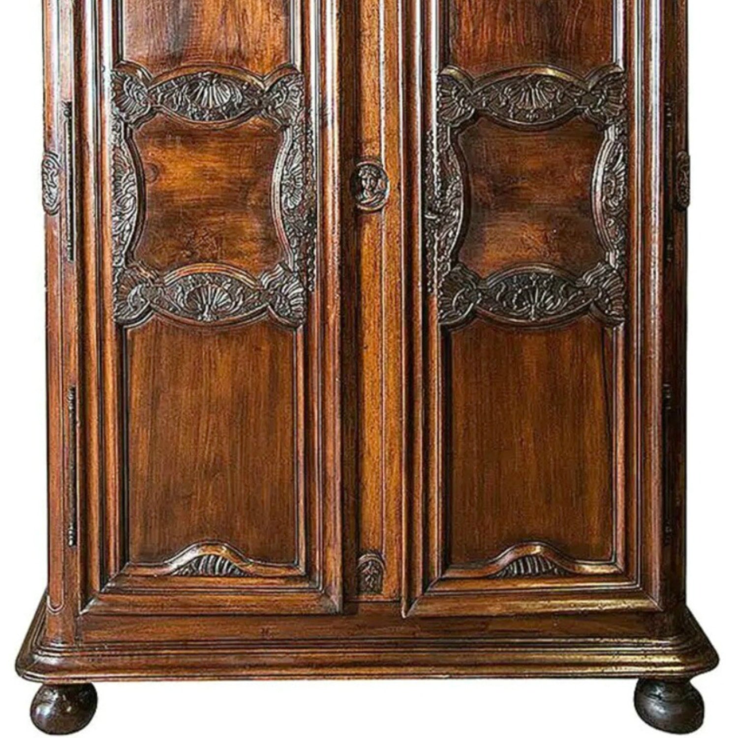 Exceptional 18th Century French Régence Period Walnut Chateau Lyonnaise Armoire