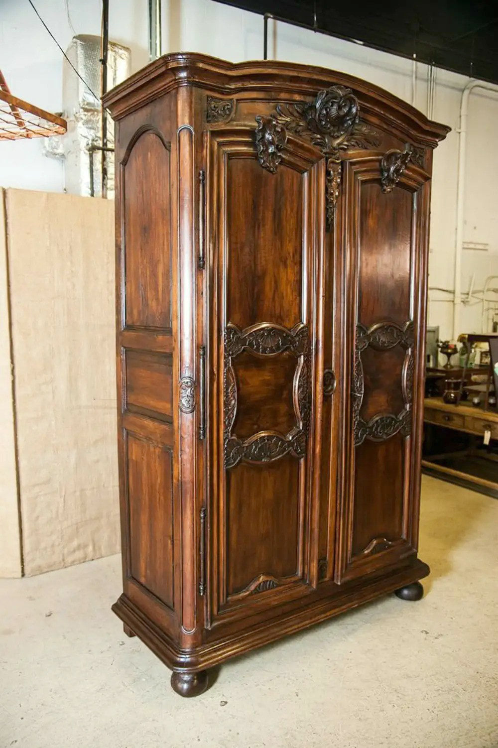 Exceptional 18th Century French Régence Period Walnut Chateau Lyonnaise Armoire