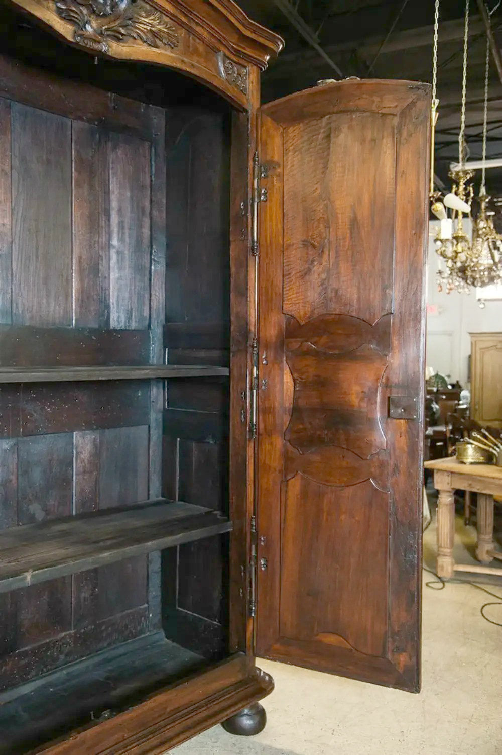 Exceptional 18th Century French Régence Period Walnut Chateau Lyonnaise Armoire