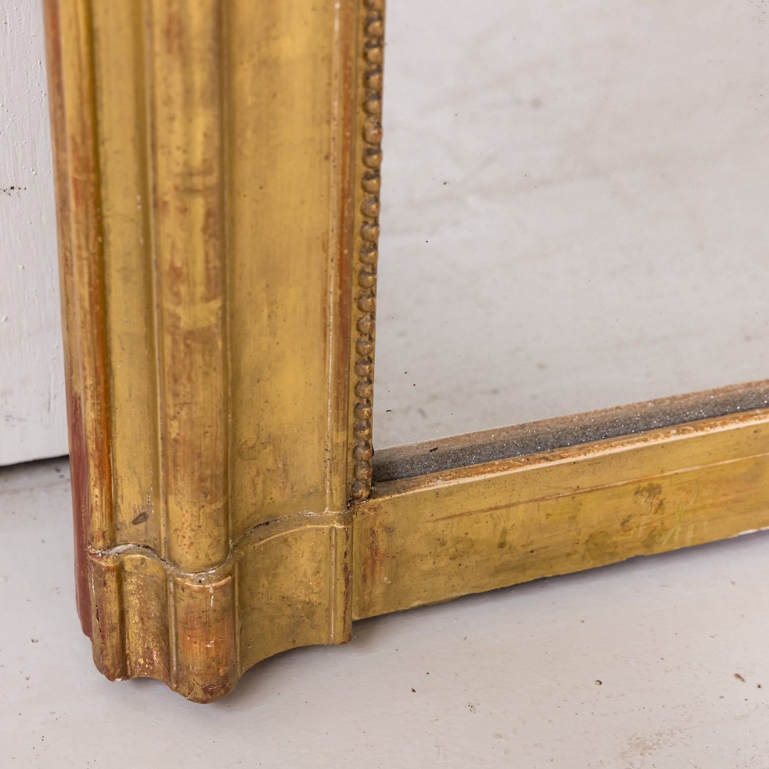 Large 19th Century French Louis Philippe Period Giltwood Mirror