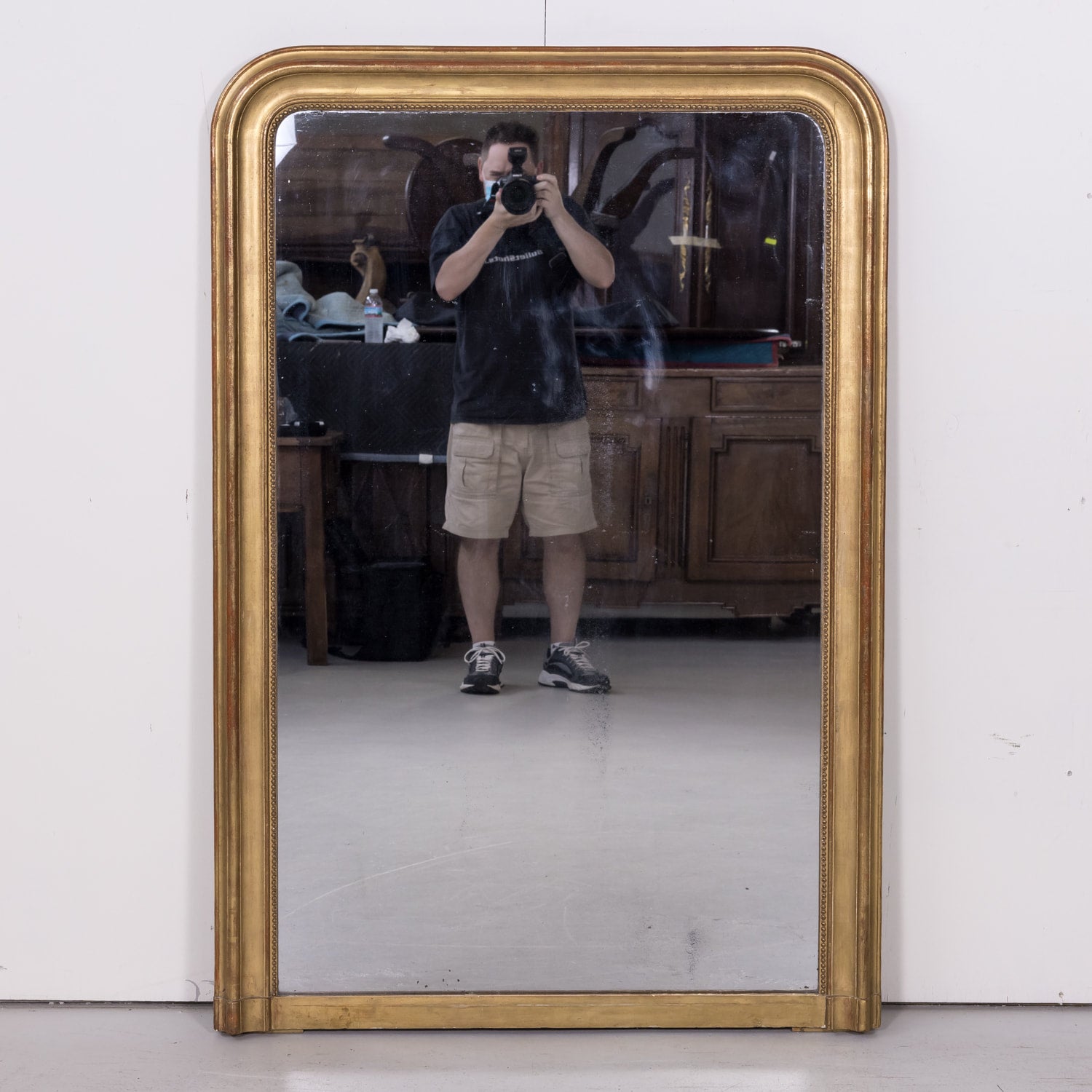 Large 19th Century French Louis Philippe Period Giltwood Mirror