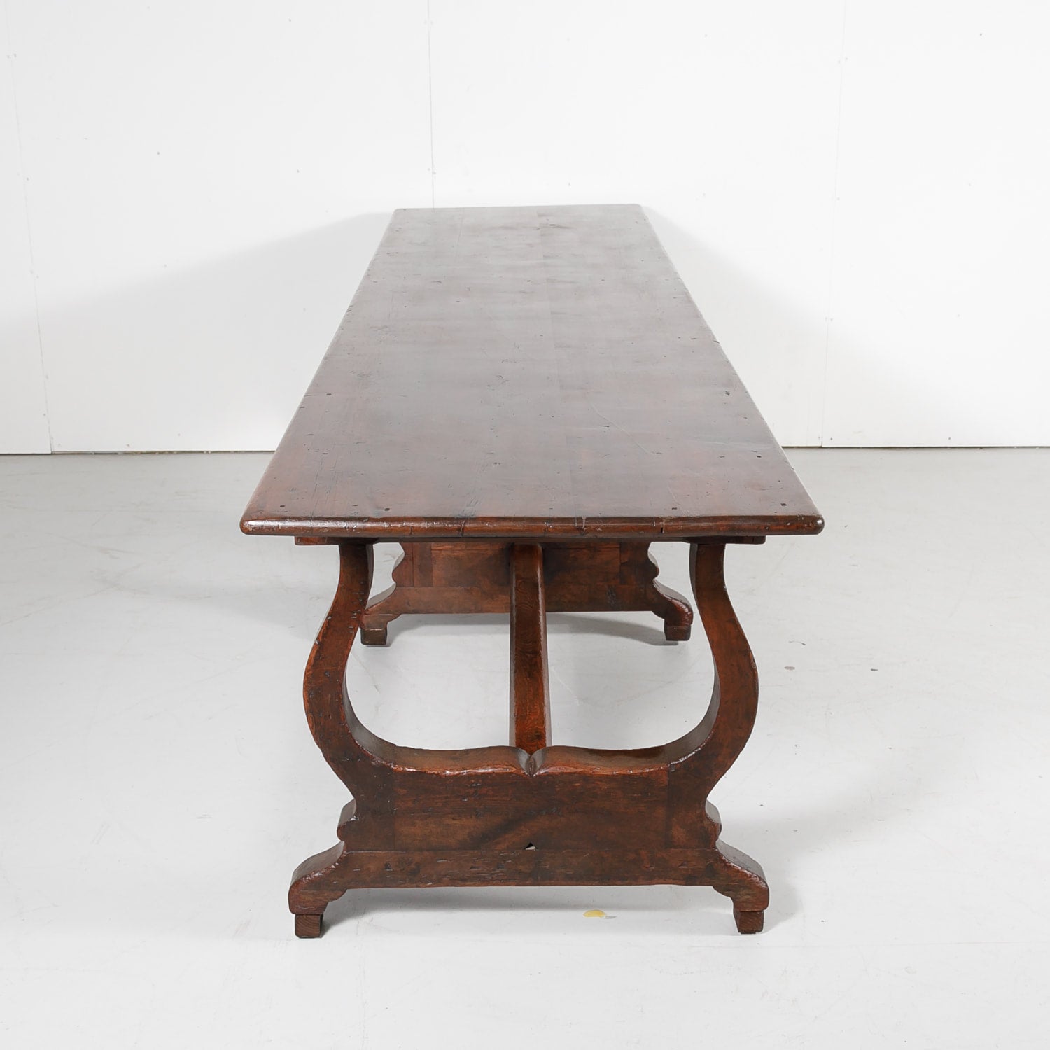 Early 19th Century French Pine Monastery Trestle Table