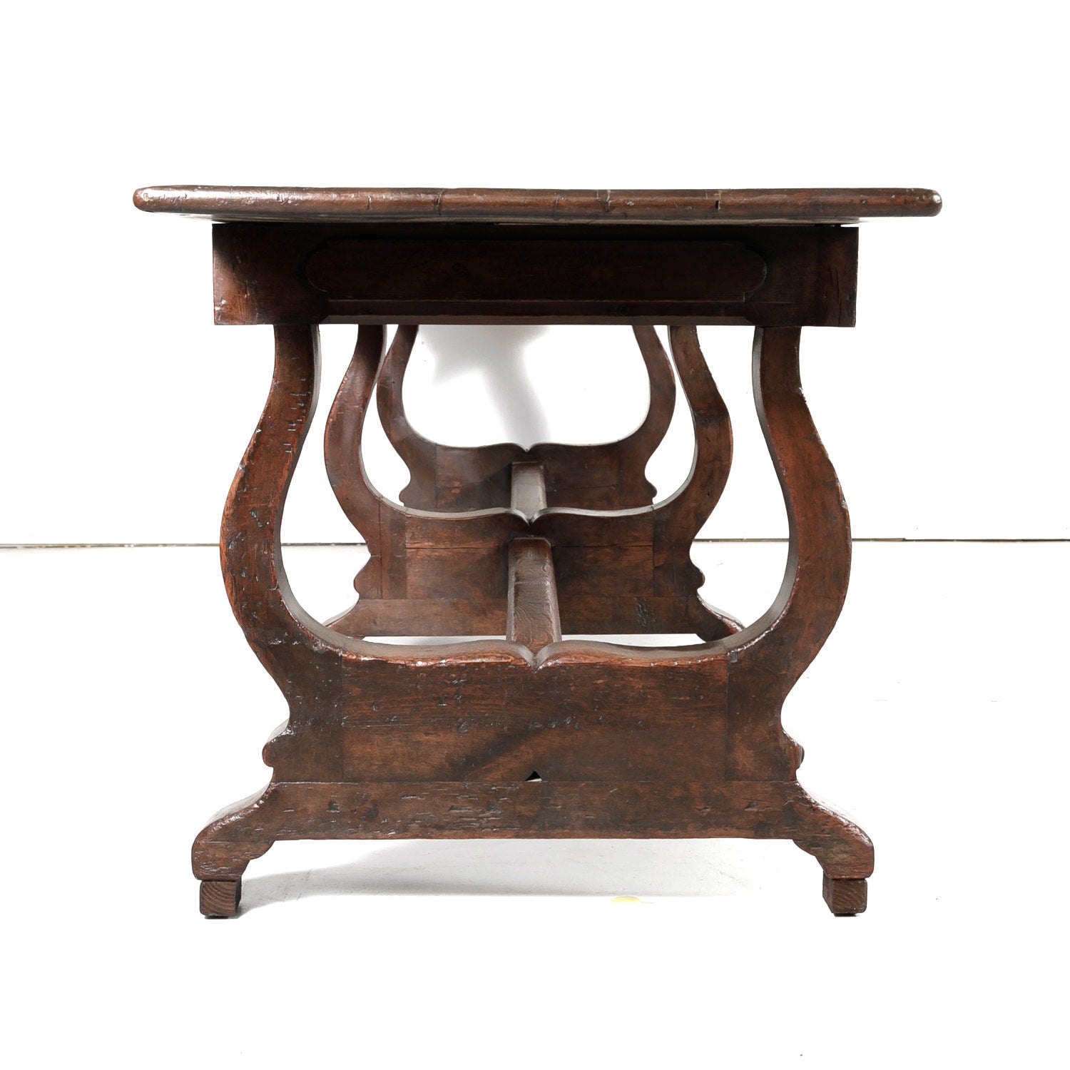 Early 19th Century French Pine Monastery Trestle Table