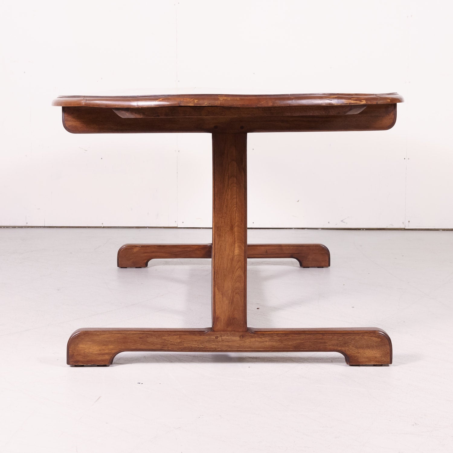 Large Walnut 19th Century French Oval Vendange Table or Wine Tasting Table