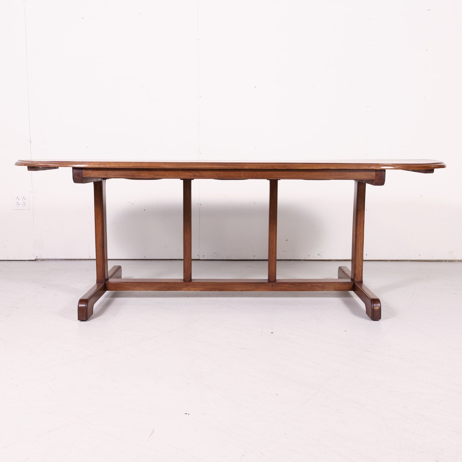 Large Walnut 19th Century French Oval Vendange Table or Wine Tasting Table