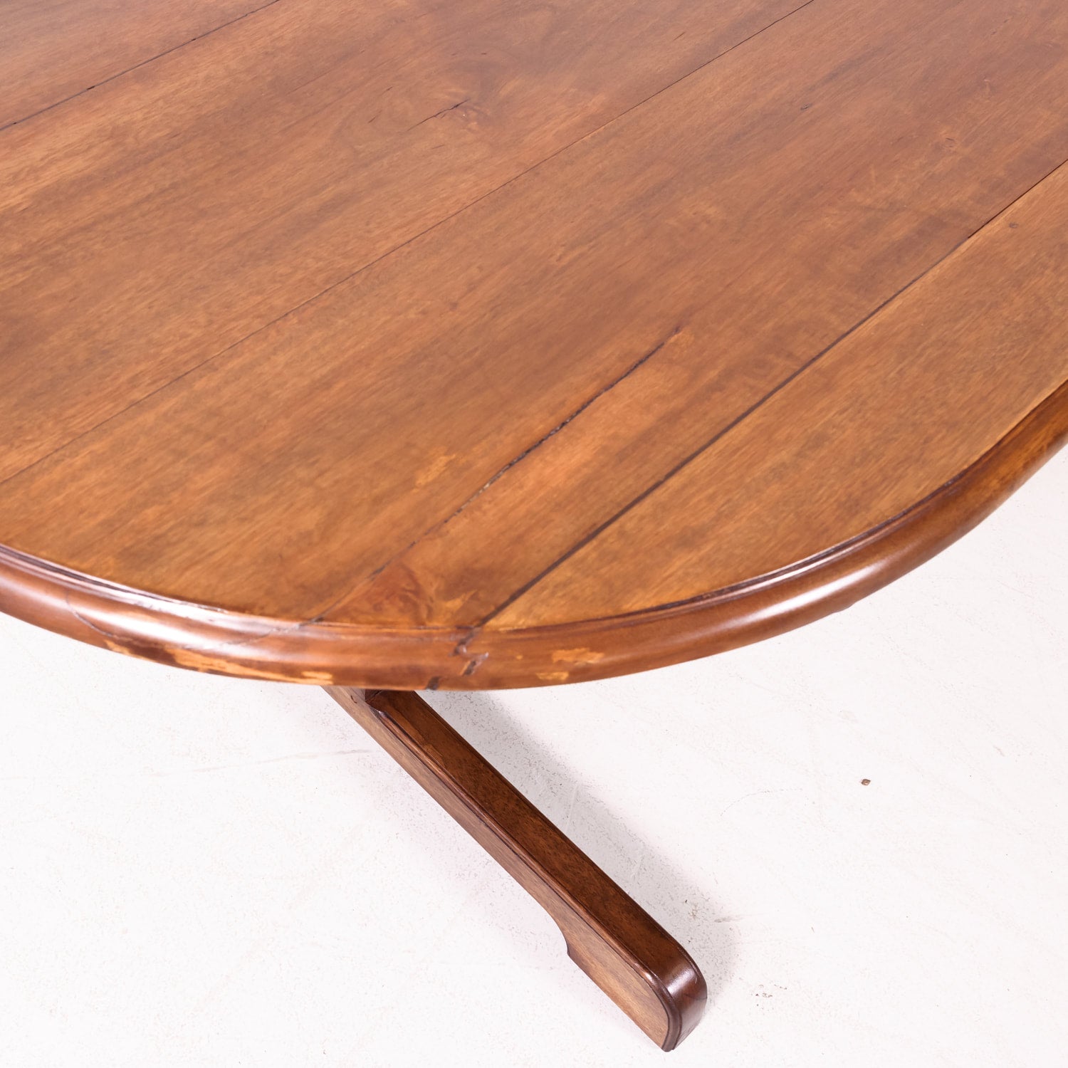 Large Walnut 19th Century French Oval Vendange Table or Wine Tasting Table
