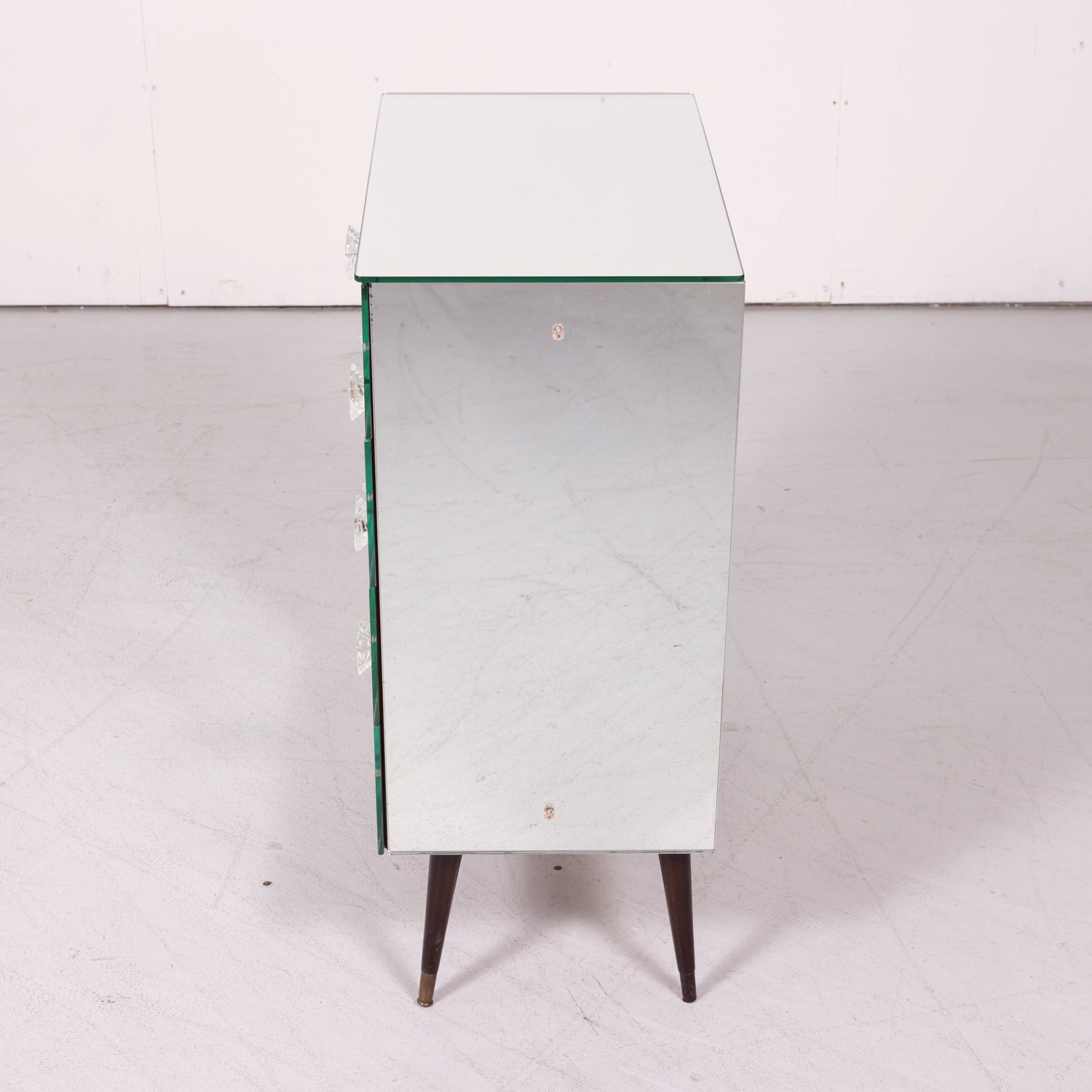 Petite 20th Century Italian Mirrored Commode or Chest