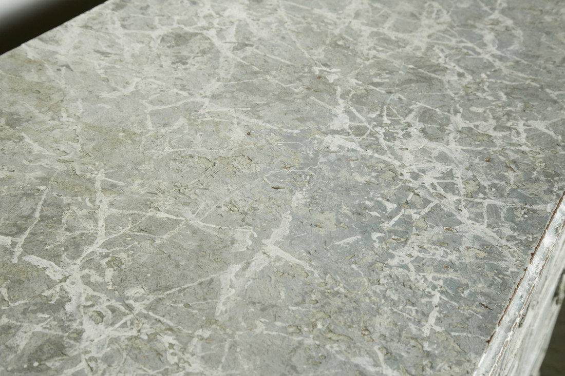 French Louis XVI Period Painted Commode with Faux Marble Top 