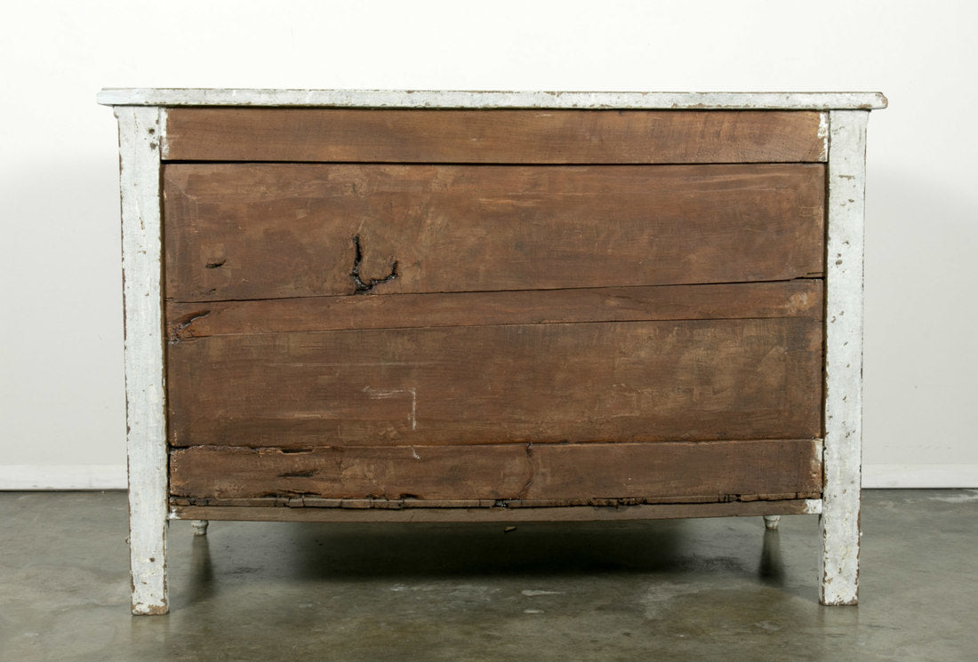 French Louis XVI Period Painted Commode with Faux Marble Top 