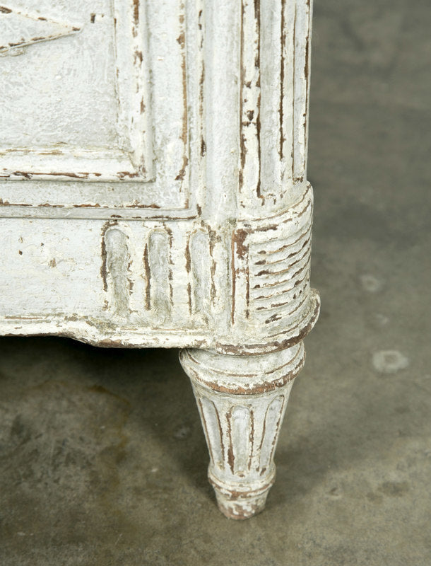 French Louis XVI Period Painted Commode with Faux Marble Top 