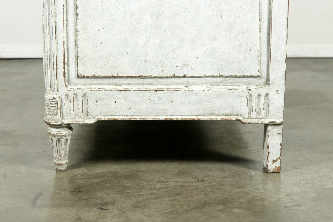French Louis XVI Period Painted Commode with Faux Marble Top 